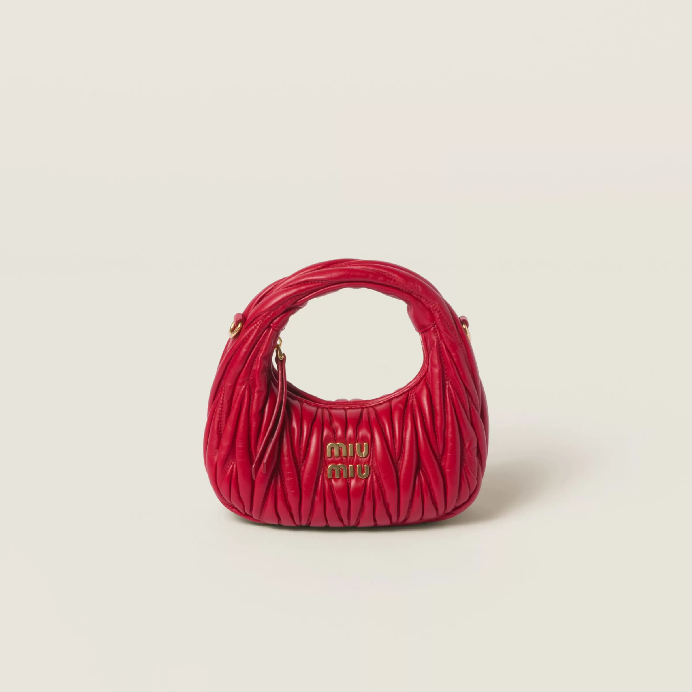 Miu Miu Wander Matelassé Nappa Leather Hobo Mini-bag |