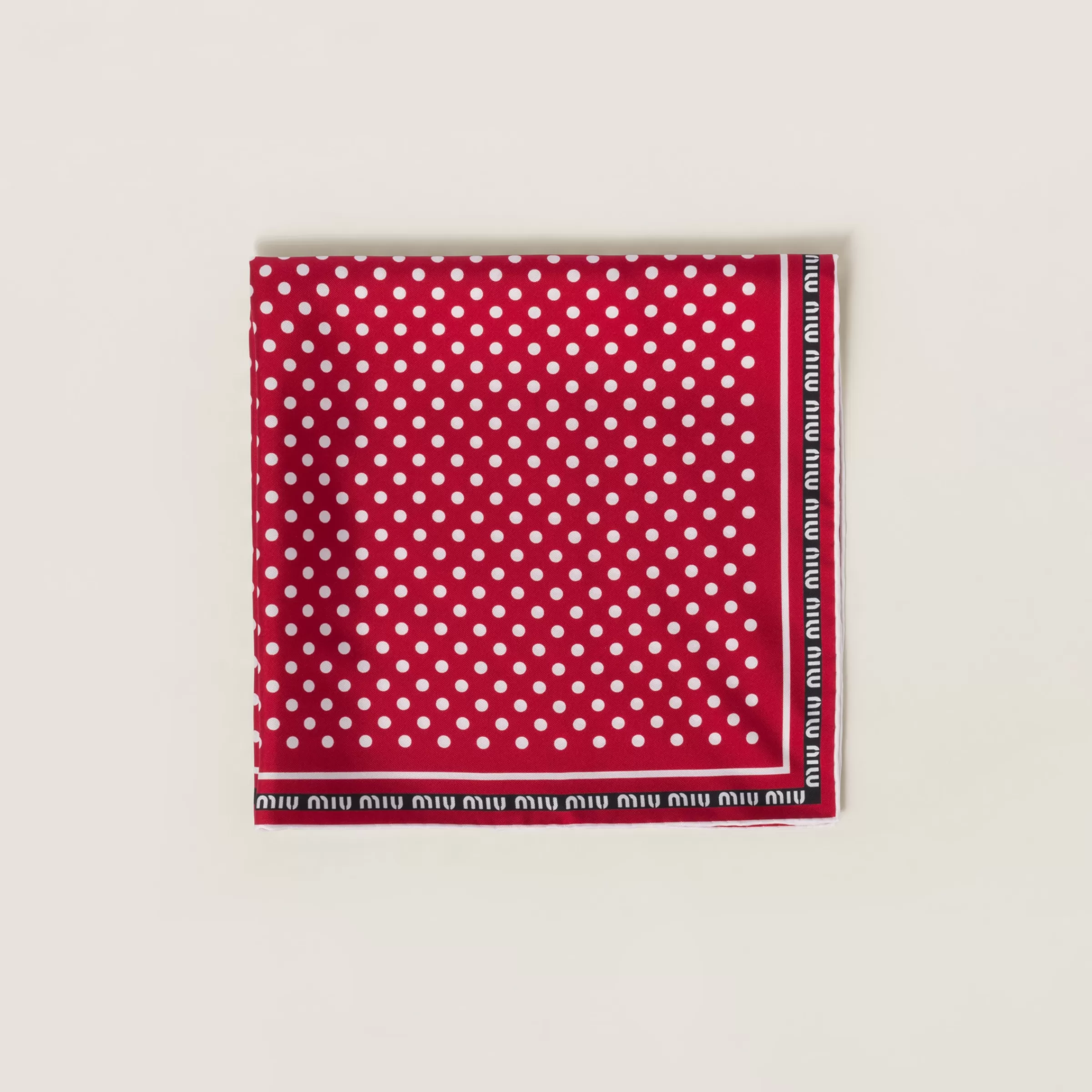 Miu Miu Printed Twill Scarf |