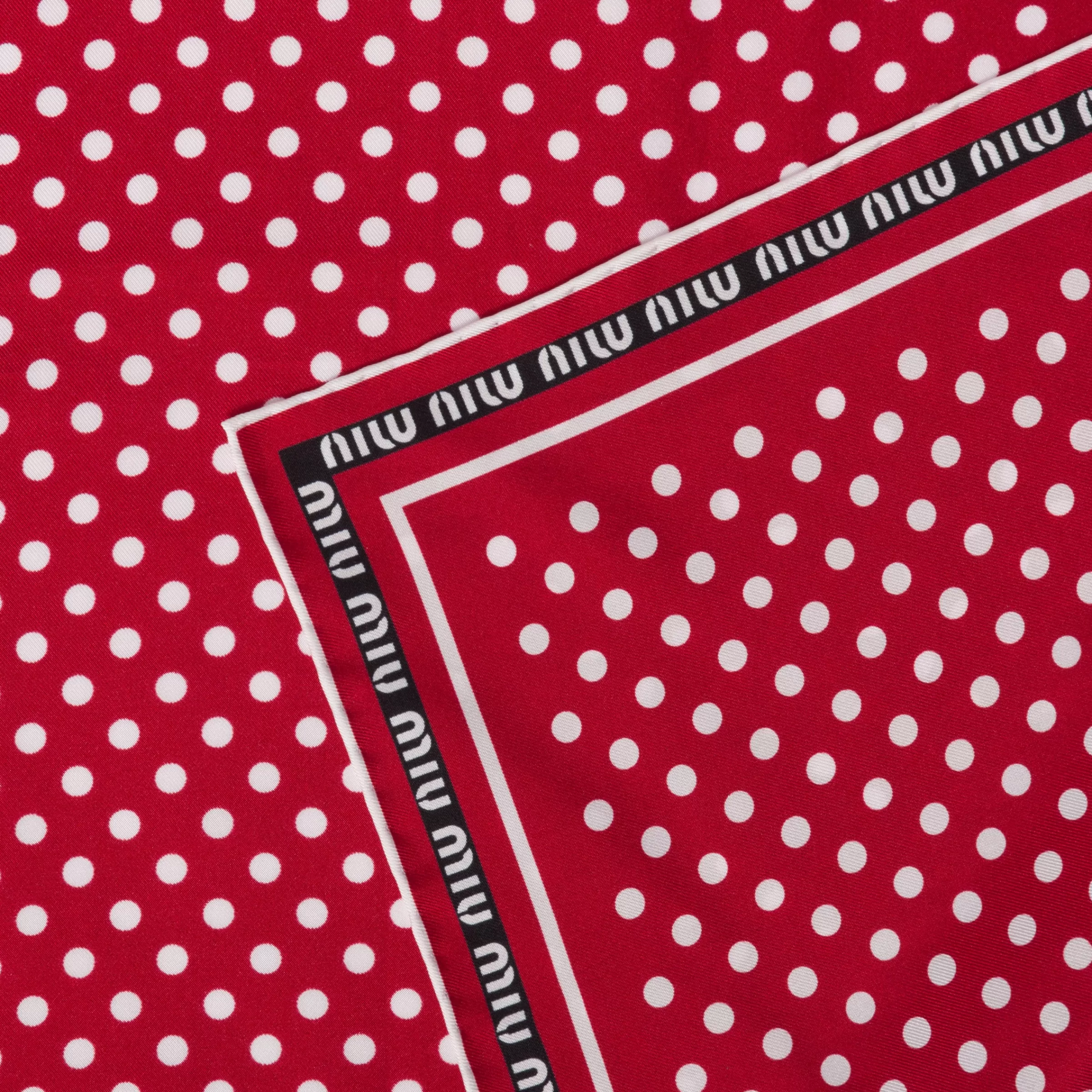 Miu Miu Printed Twill Scarf |