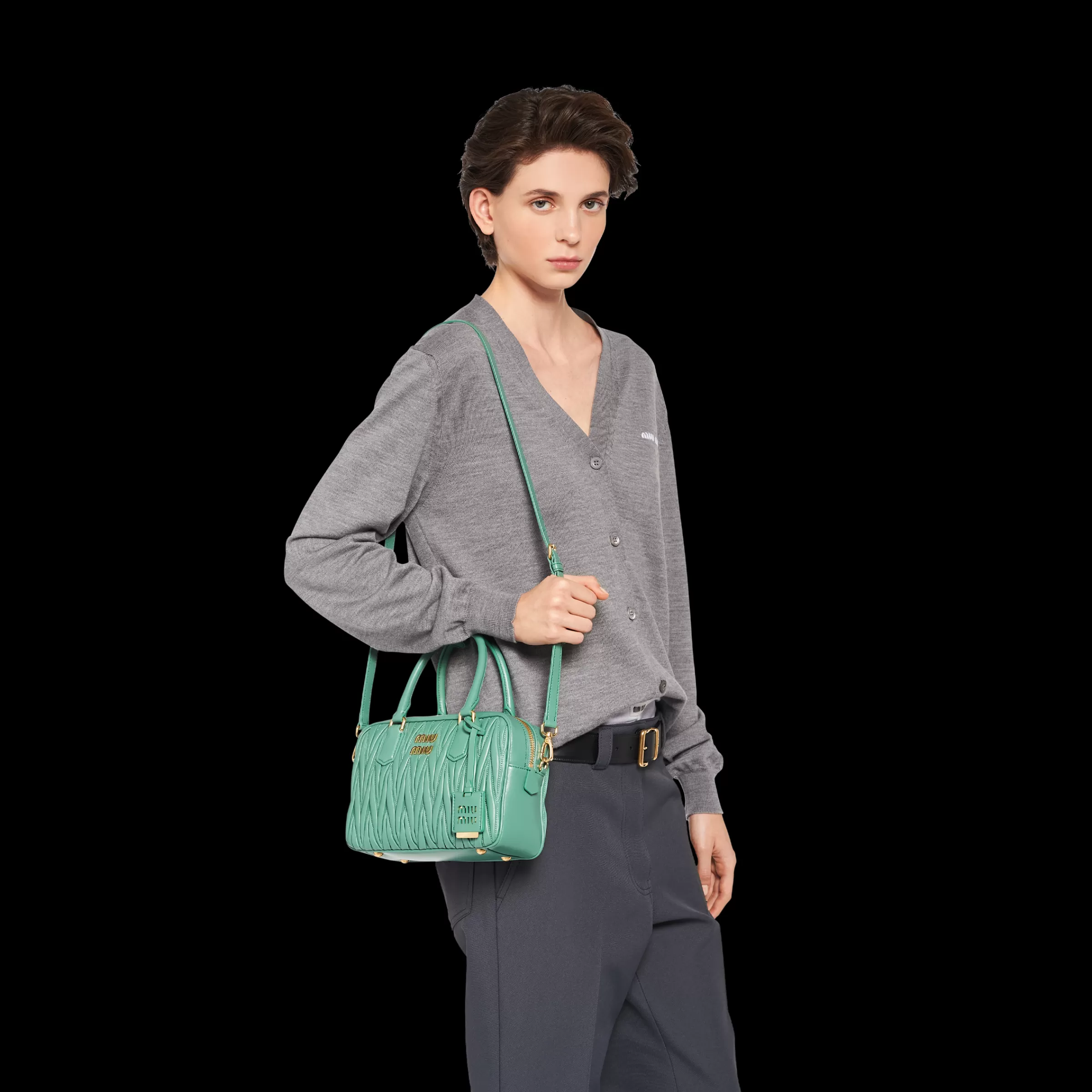 Miu Miu Arcadie Matelassé Nappa Leather Bag |