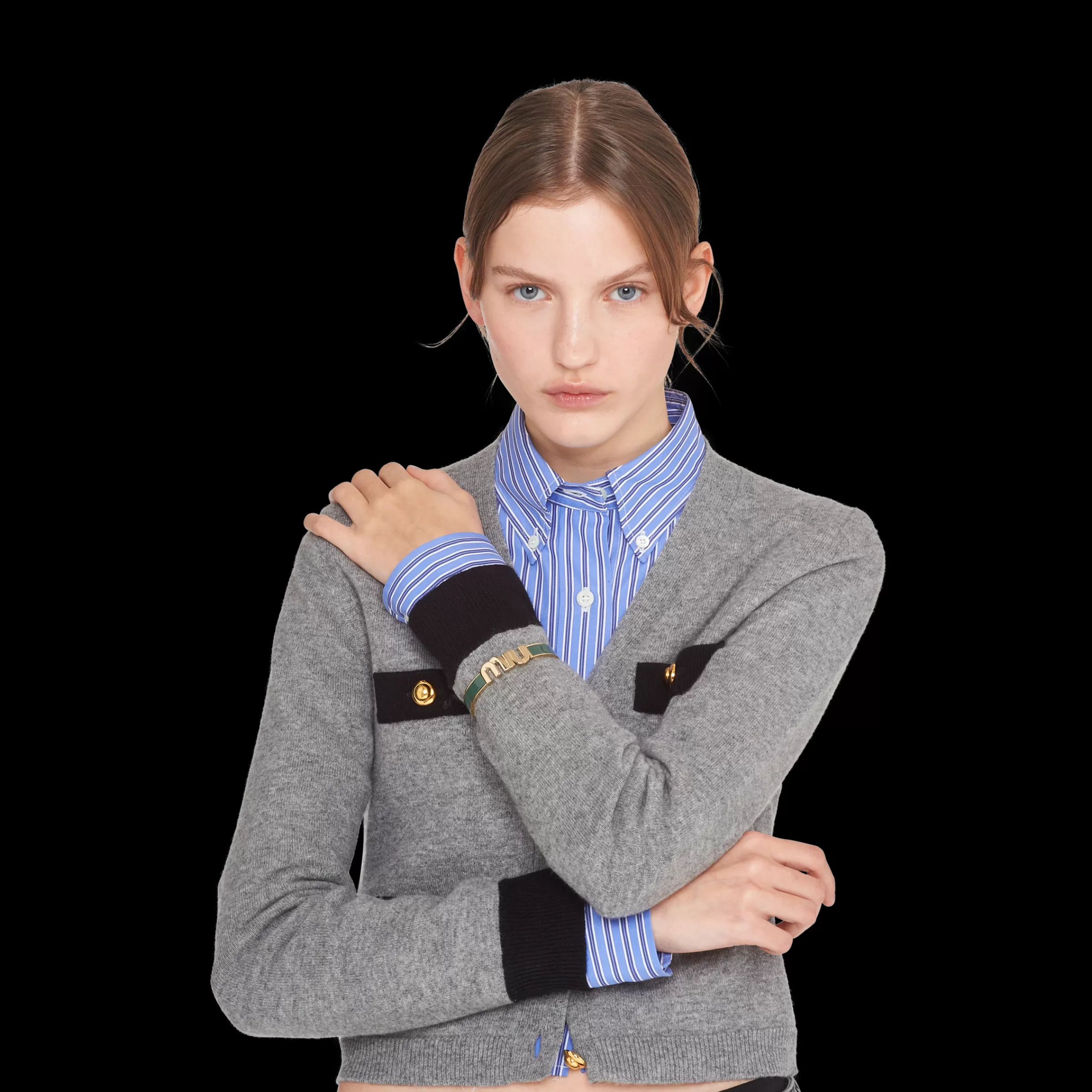Miu Miu Enameled Metal Bracelet |