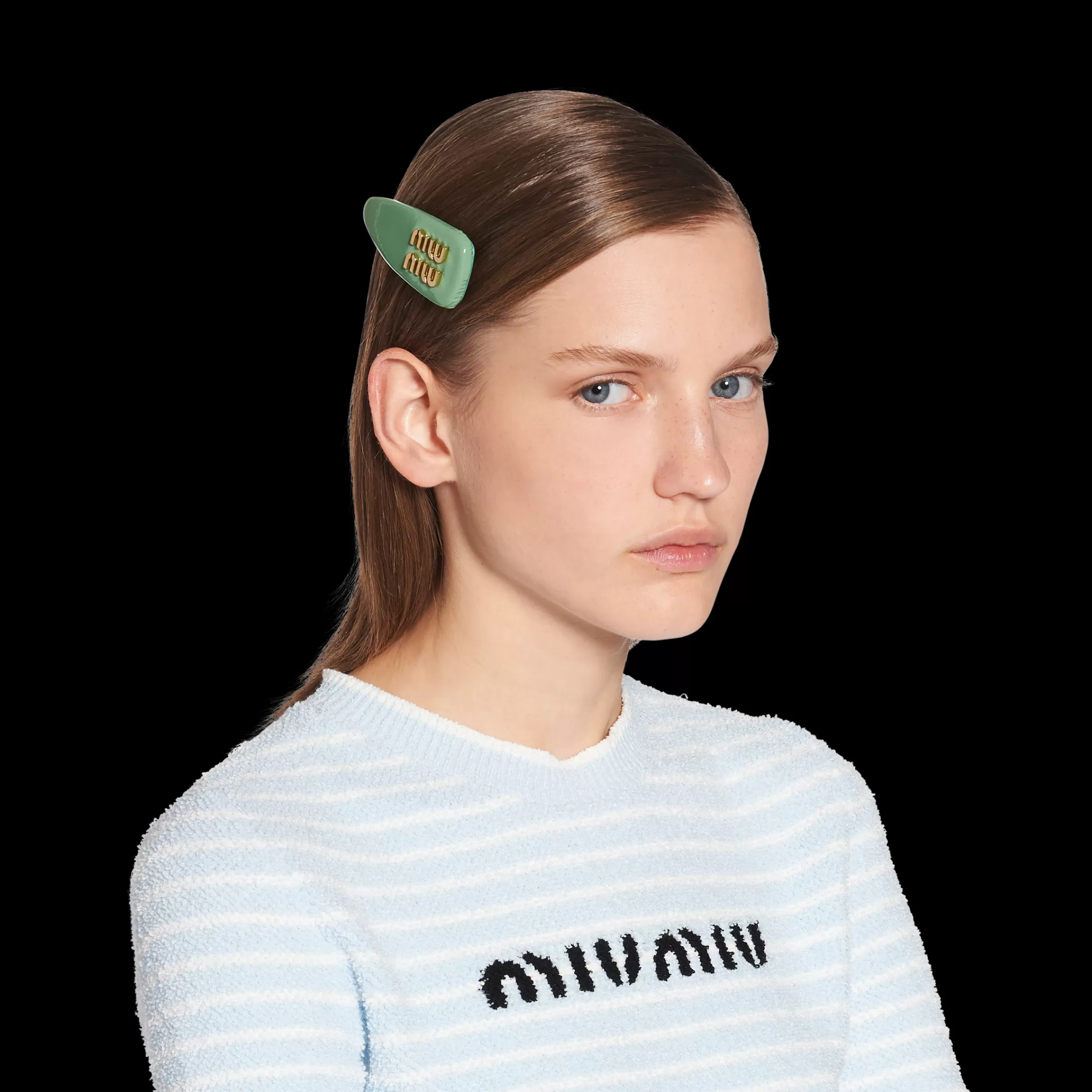 Miu Miu Patent Leather Hair Clip |