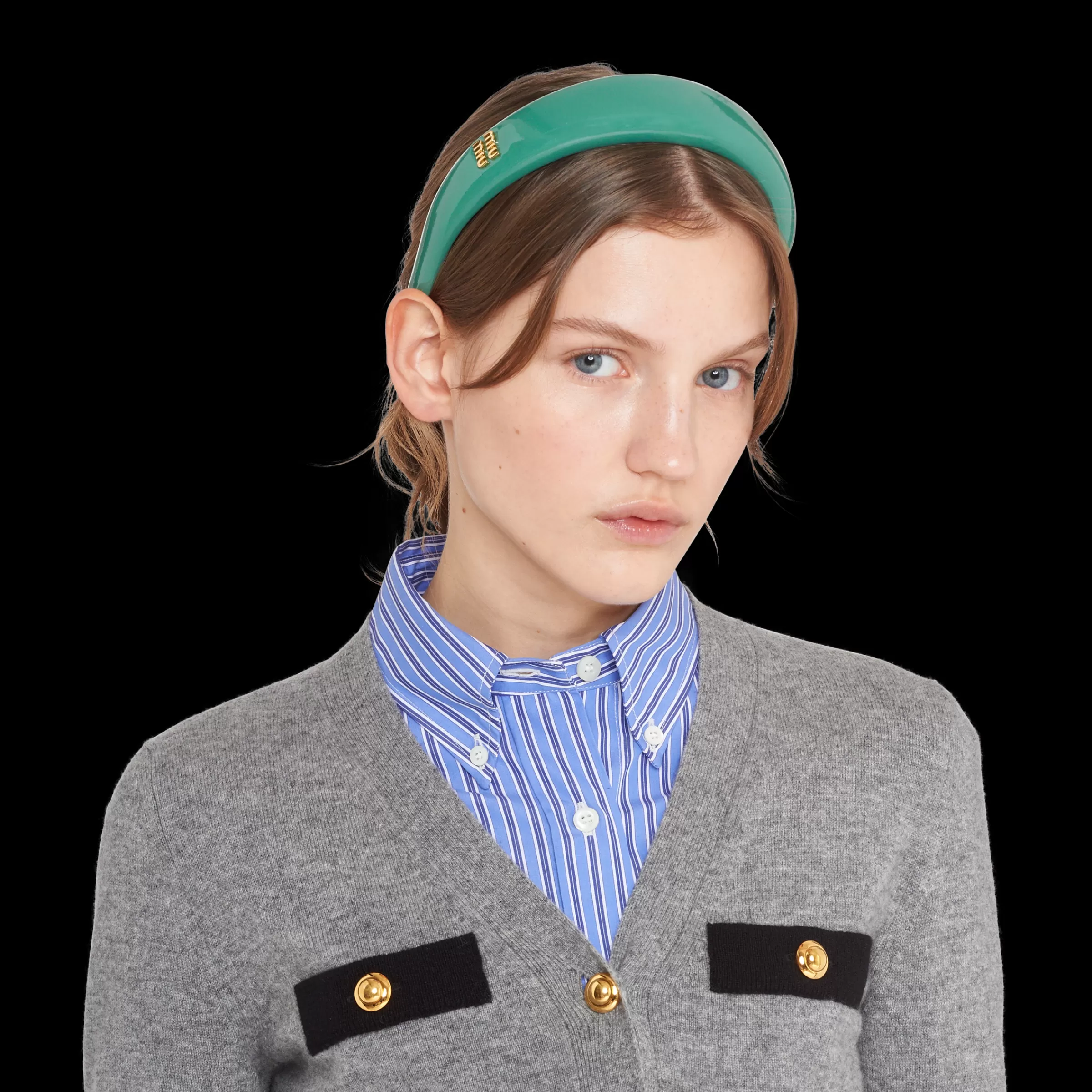 Miu Miu Patent Leather Headband |