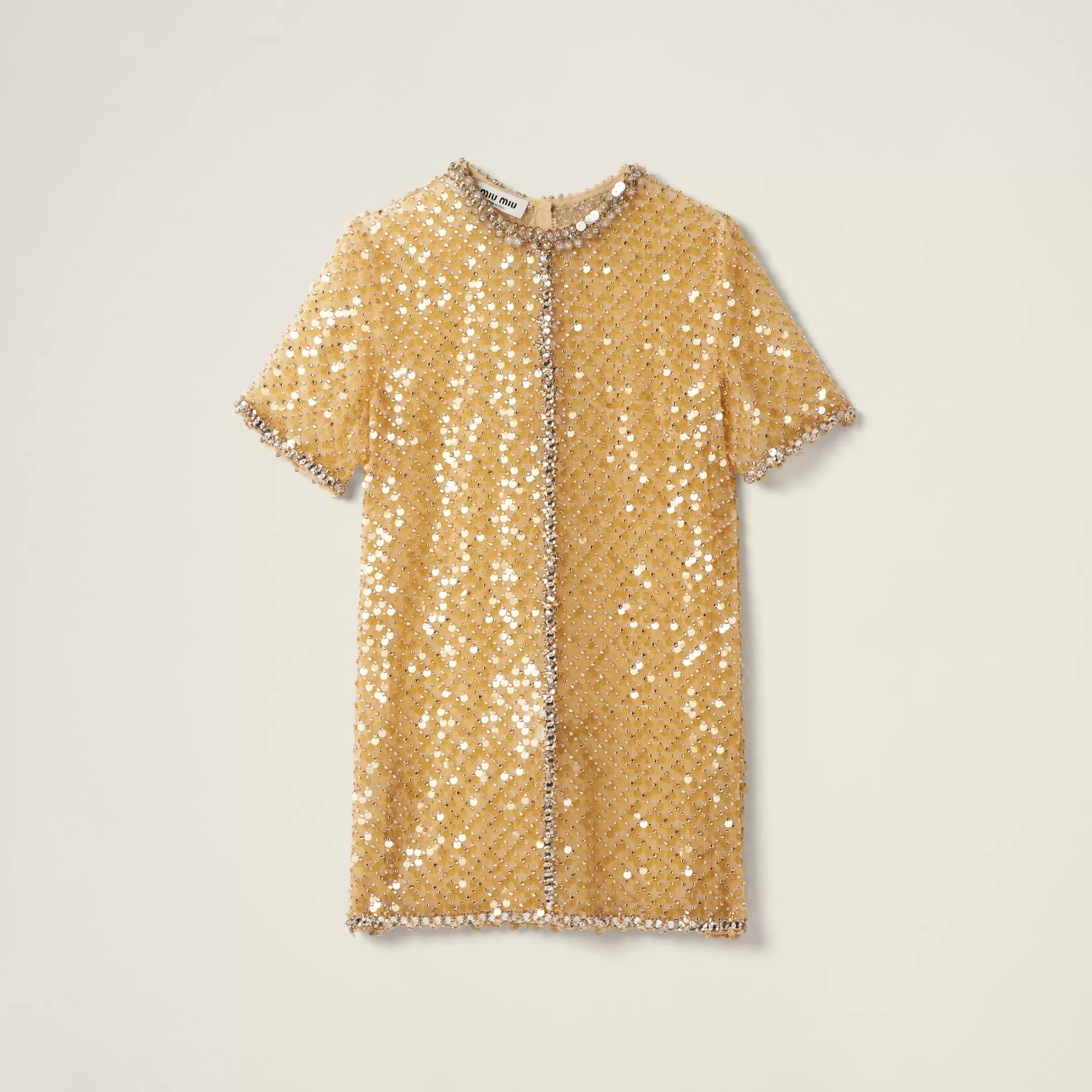 Miu Miu Embroidered Organza Mini-dress |
