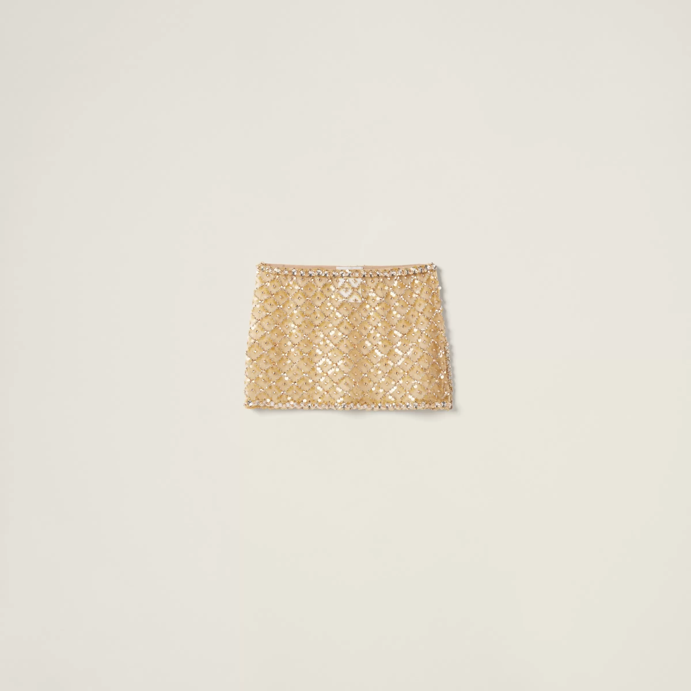 Miu Miu Embroidered Organza Miniskirt |