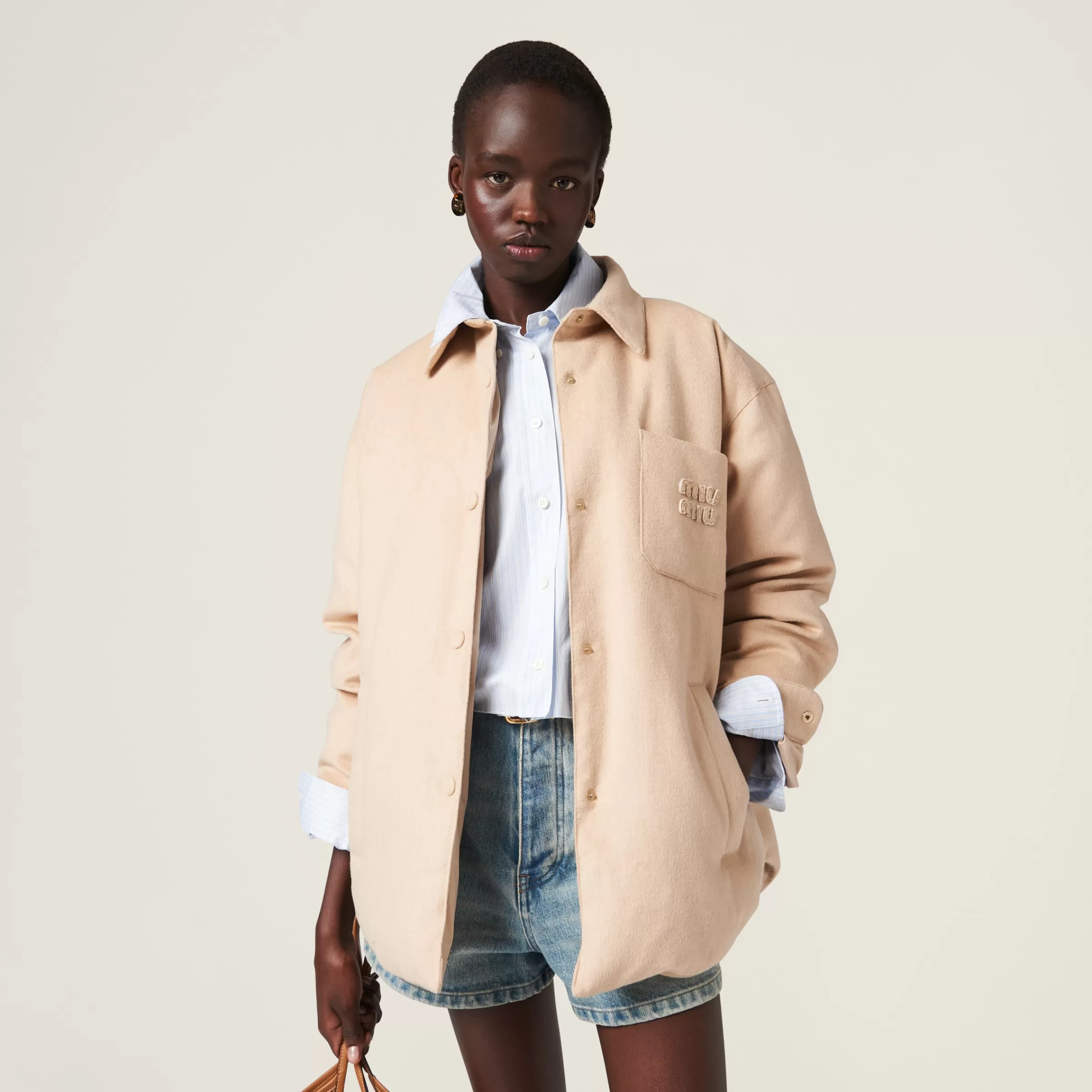 Miu Miu Medium-weight Velour Down Jacket |