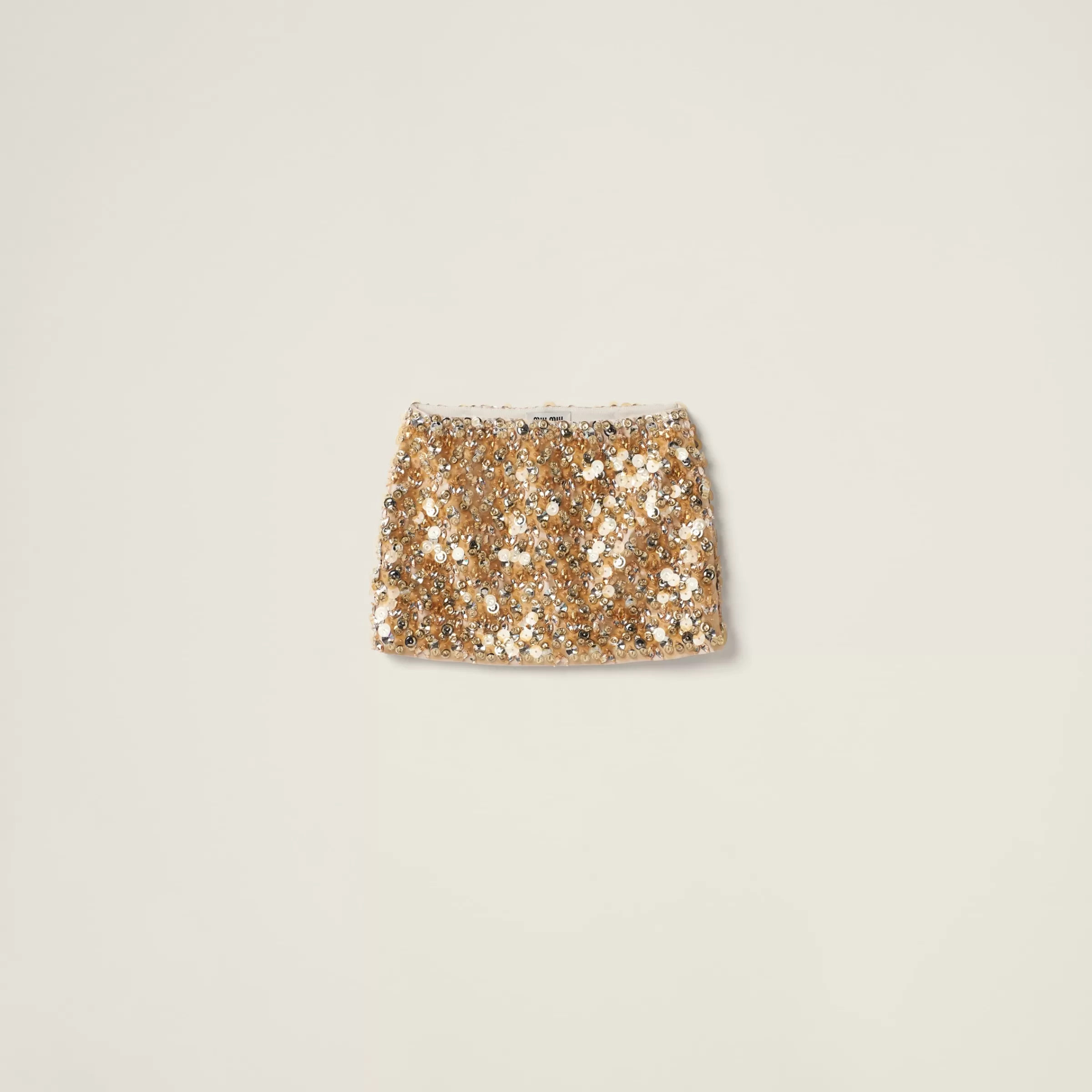 Miu Miu Silk And Wool Miniskirt |