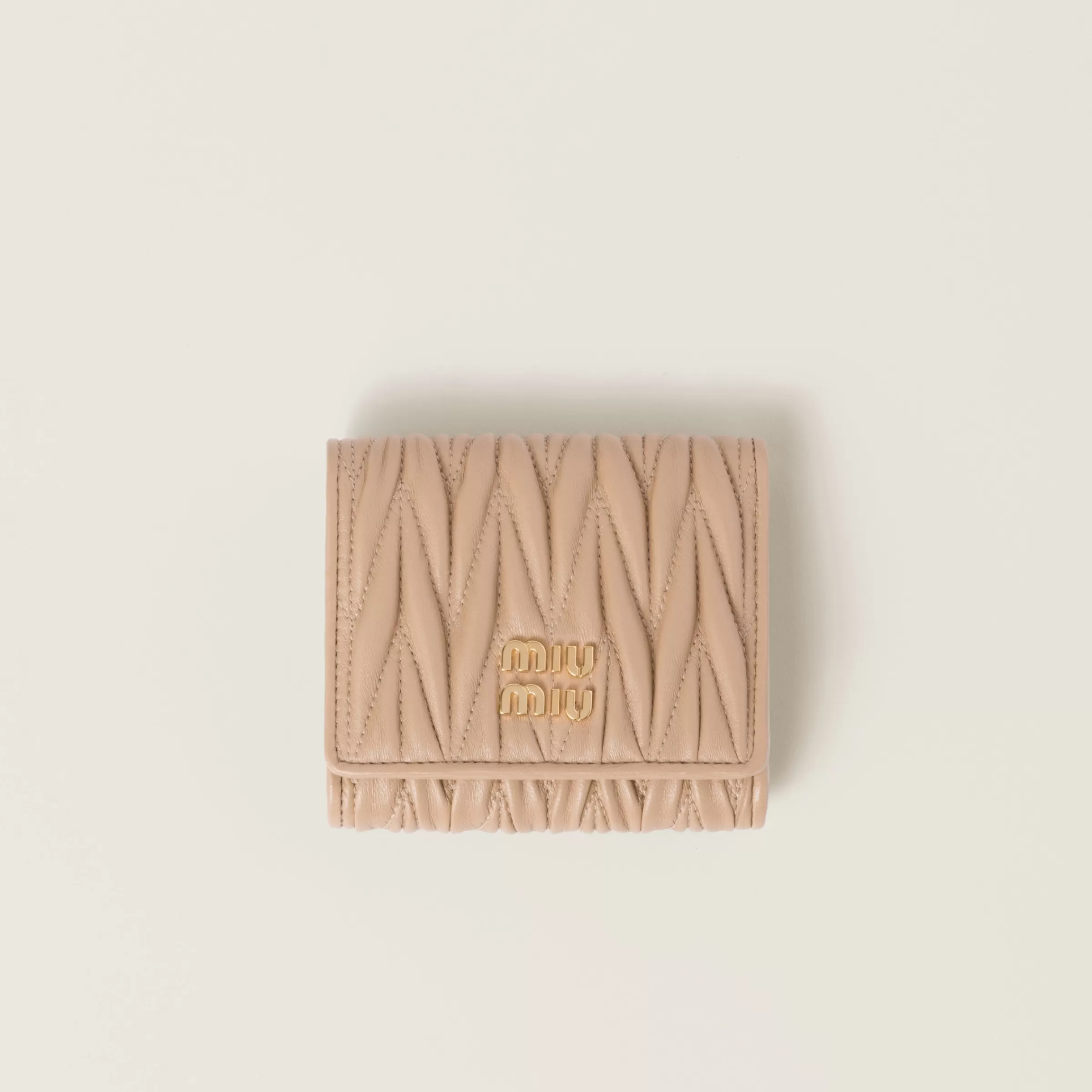 Miu Miu Small Matelassé Nappa Leather Wallet |