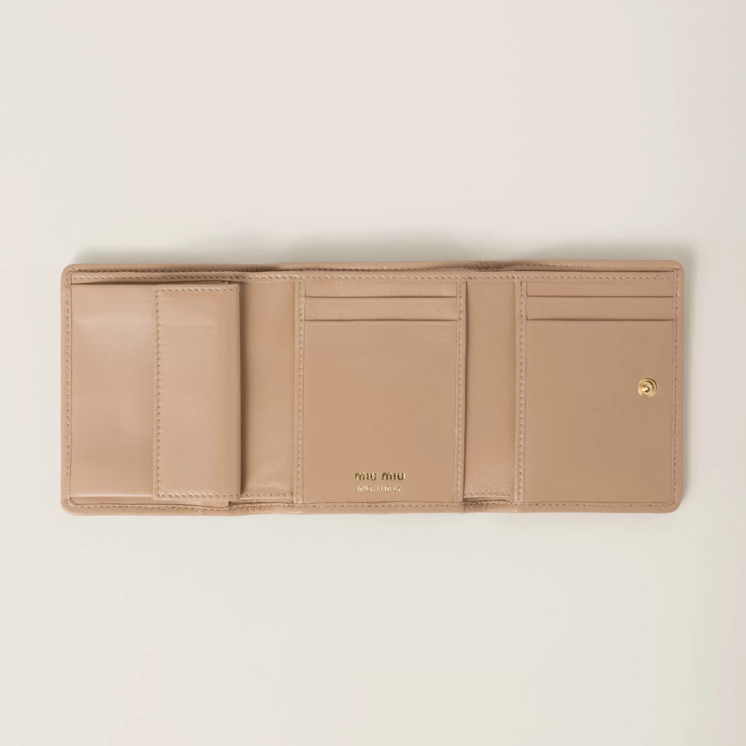 Miu Miu Small Matelassé Nappa Leather Wallet |