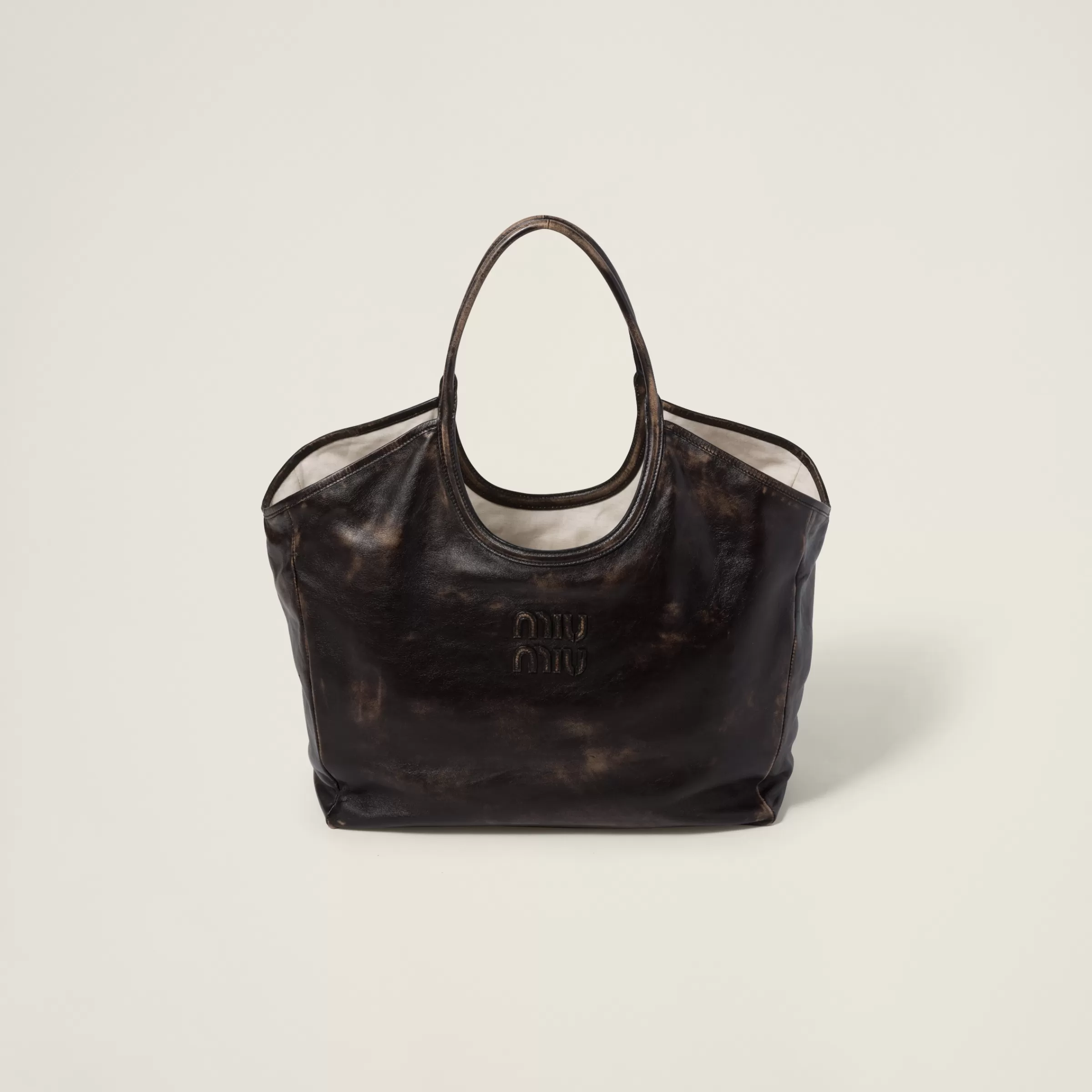 Miu Miu Leather Tote Bag |