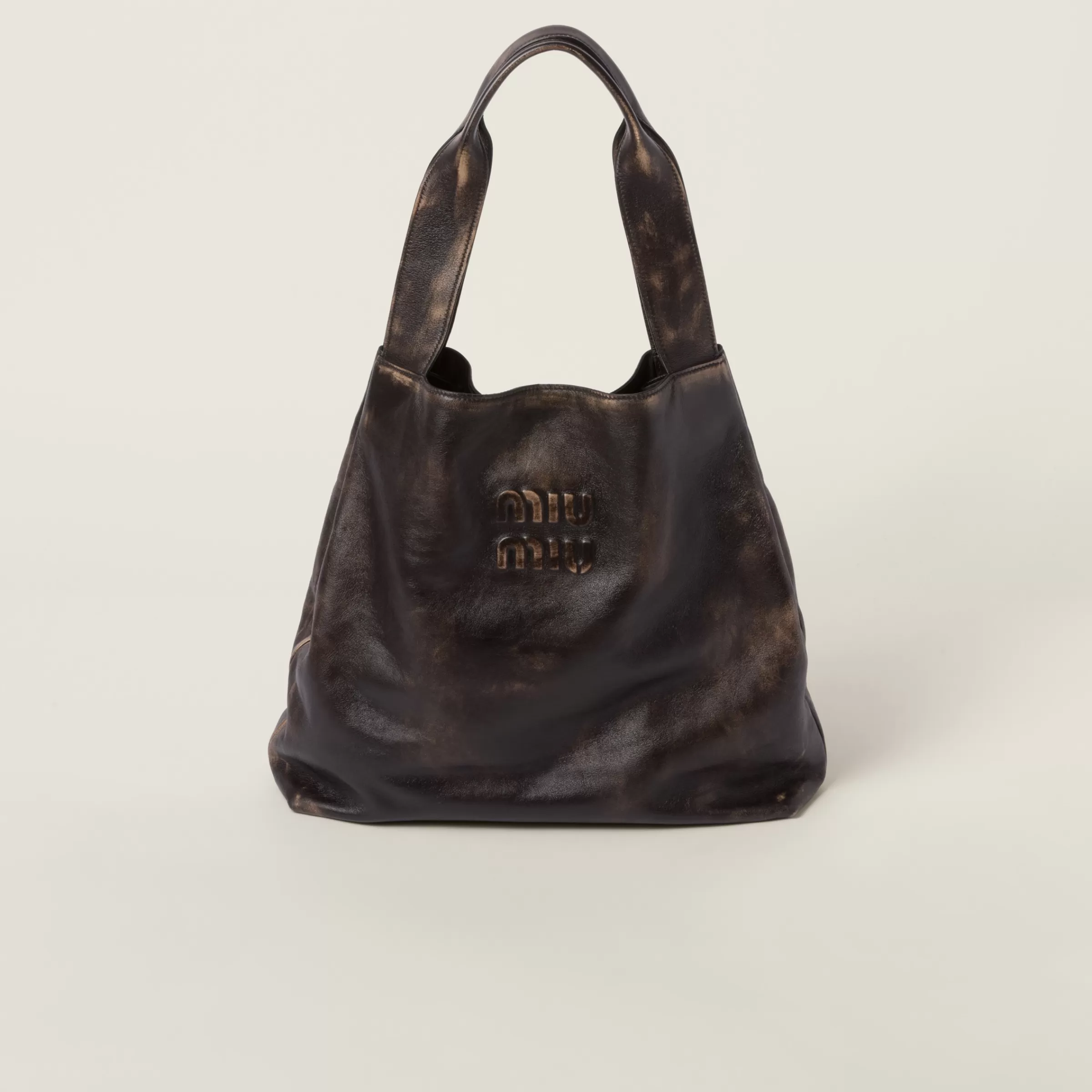 Miu Miu Nappa Hobo Bag With Logo |