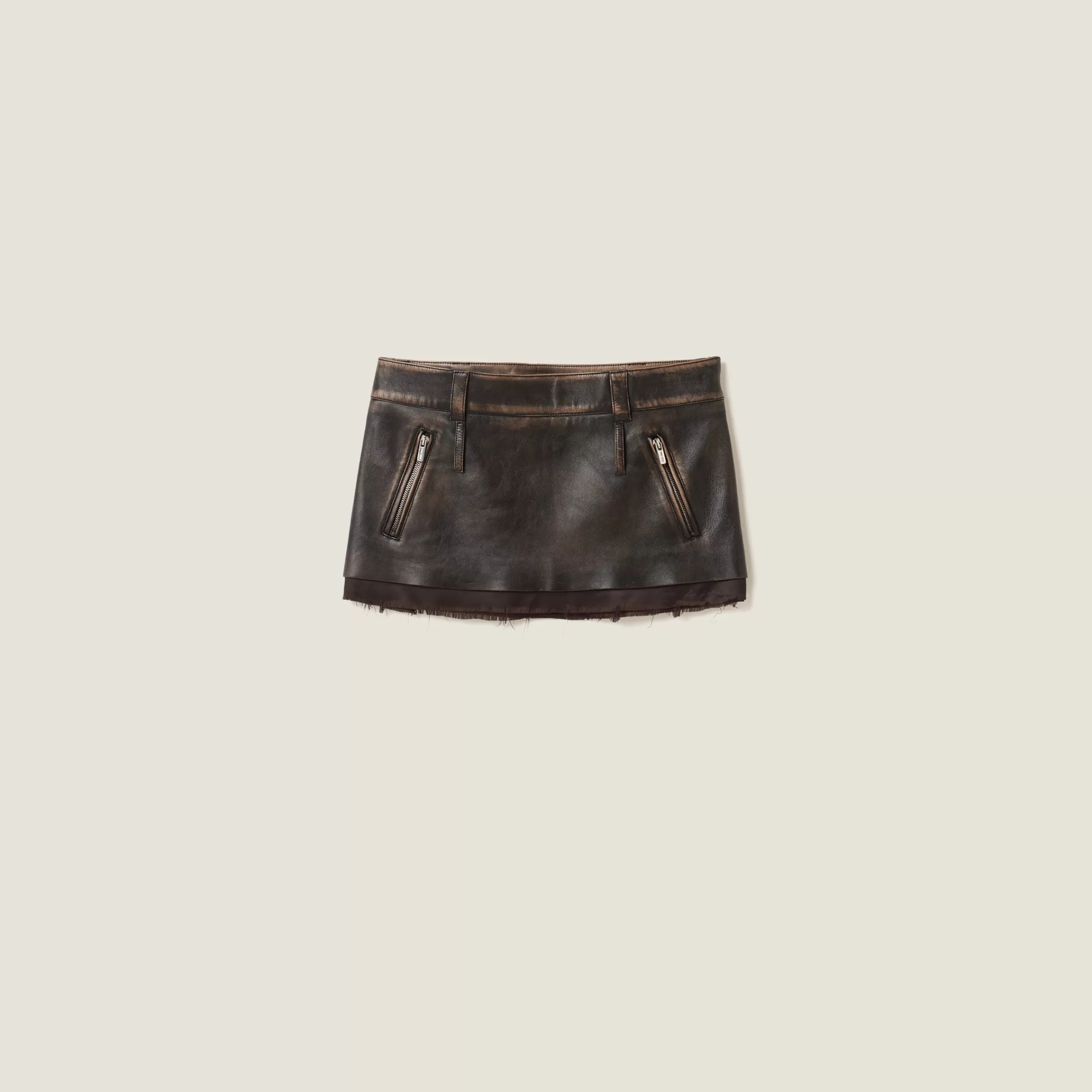 Miu Miu Nappa Leather Skirt |