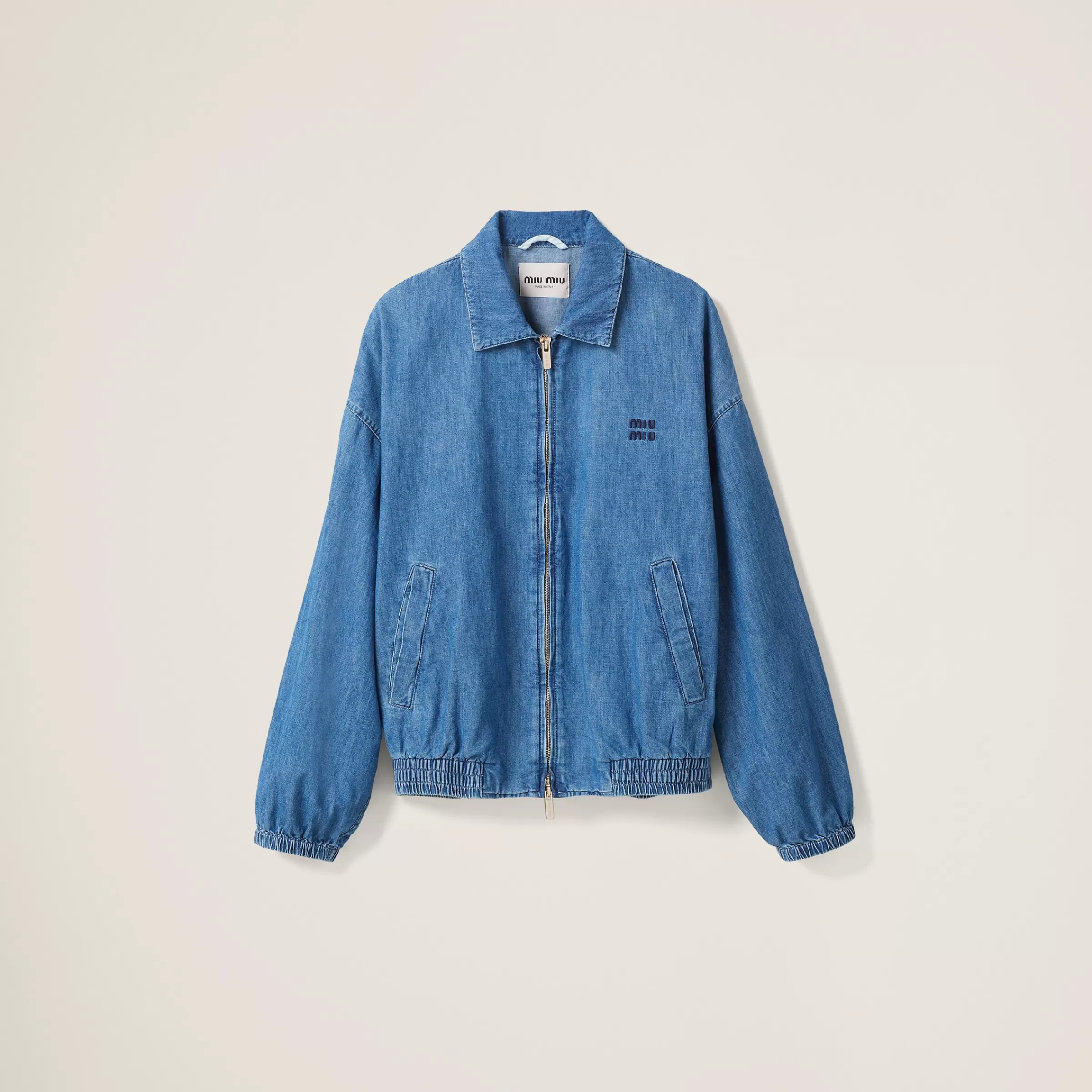 Miu Miu Chambray Blouson Jacket |