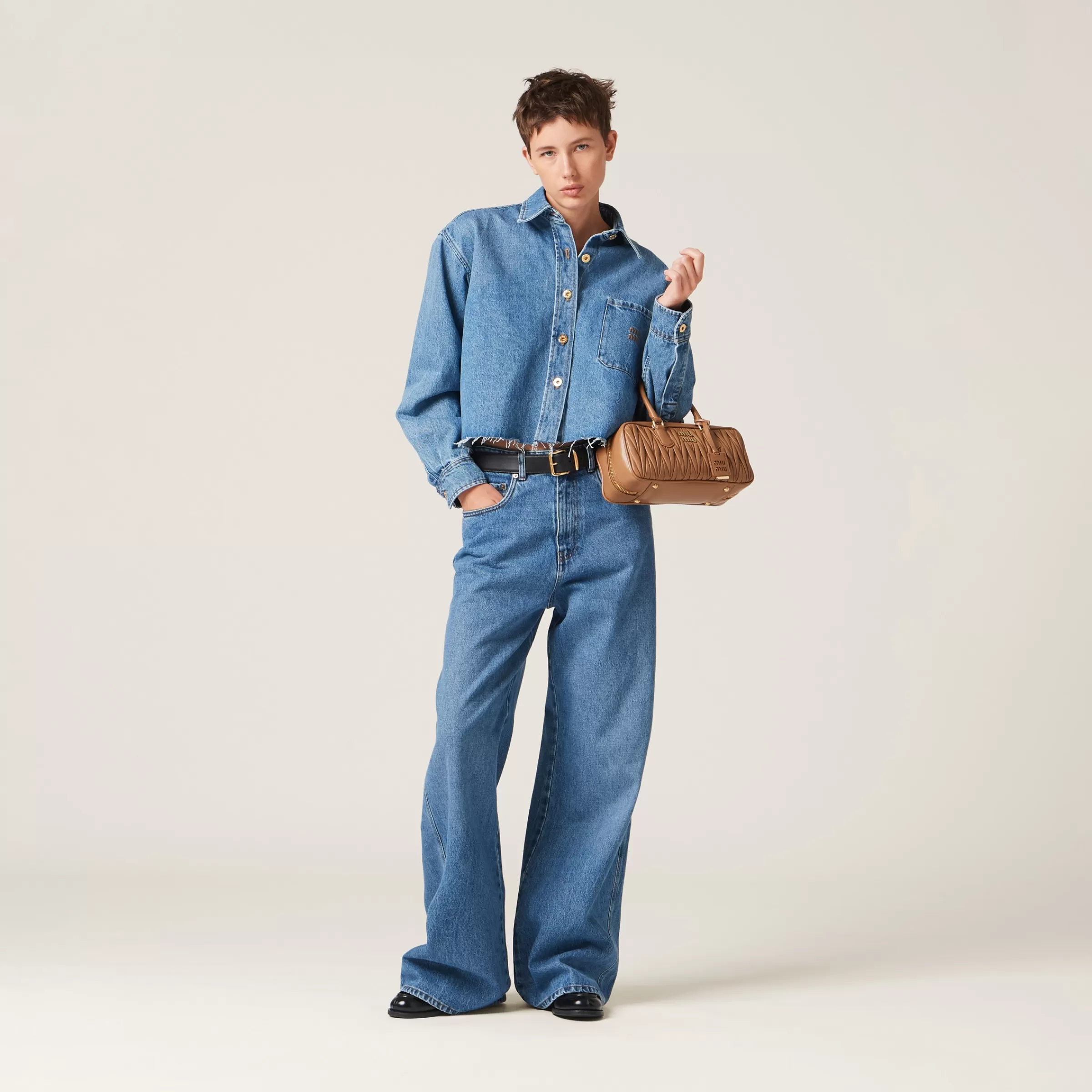 Miu Miu Denim Blouson Jacket |