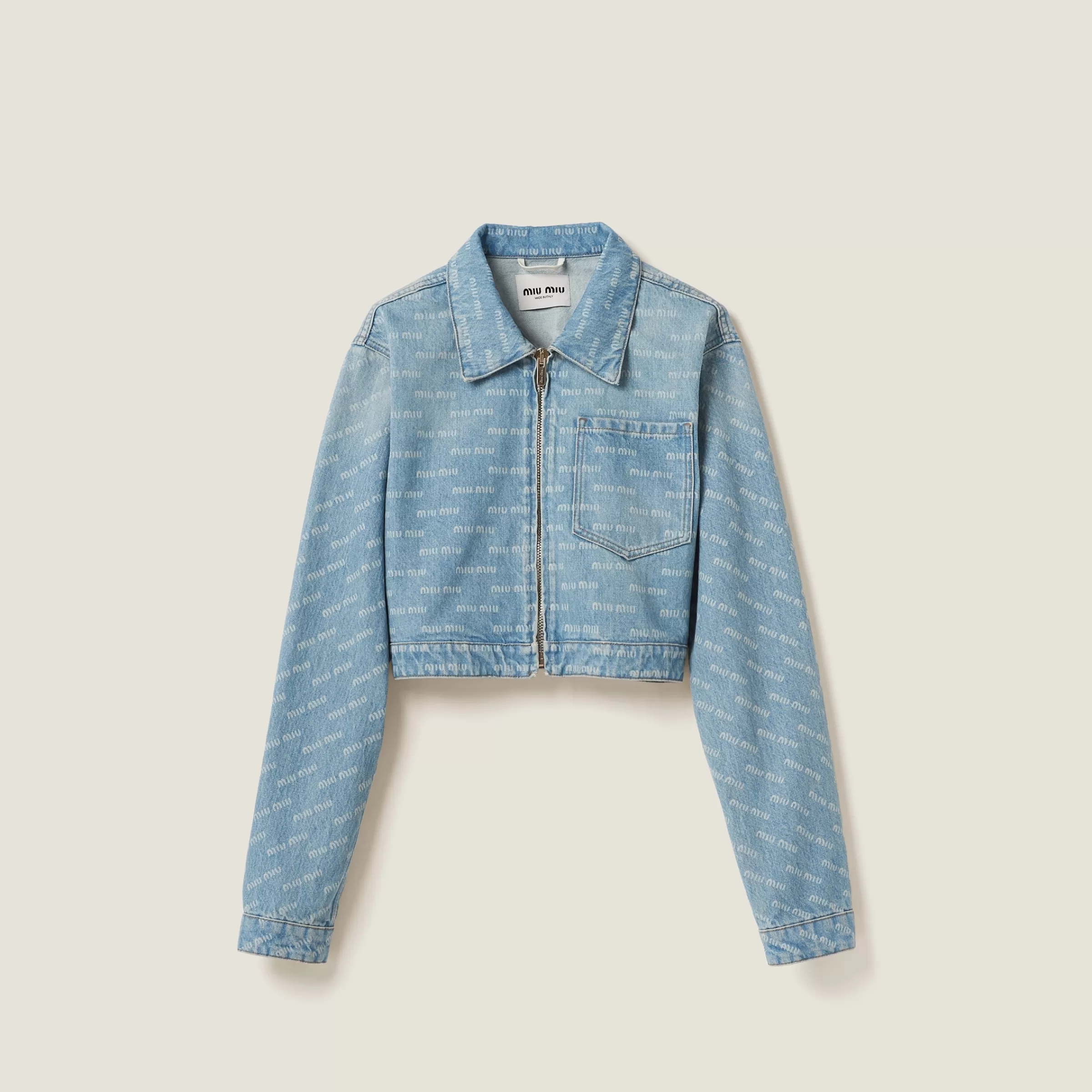 Miu Miu Denim Blouson Jacket |