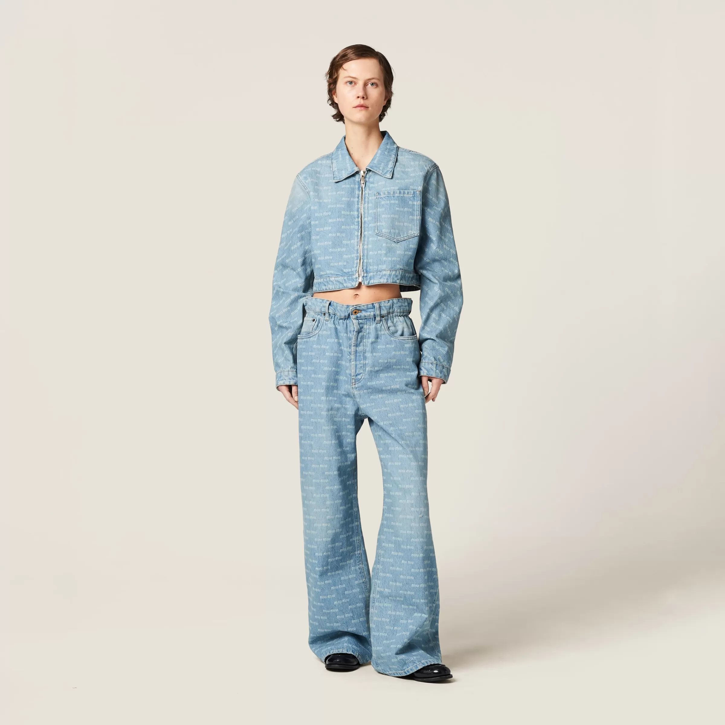 Miu Miu Denim Blouson Jacket |