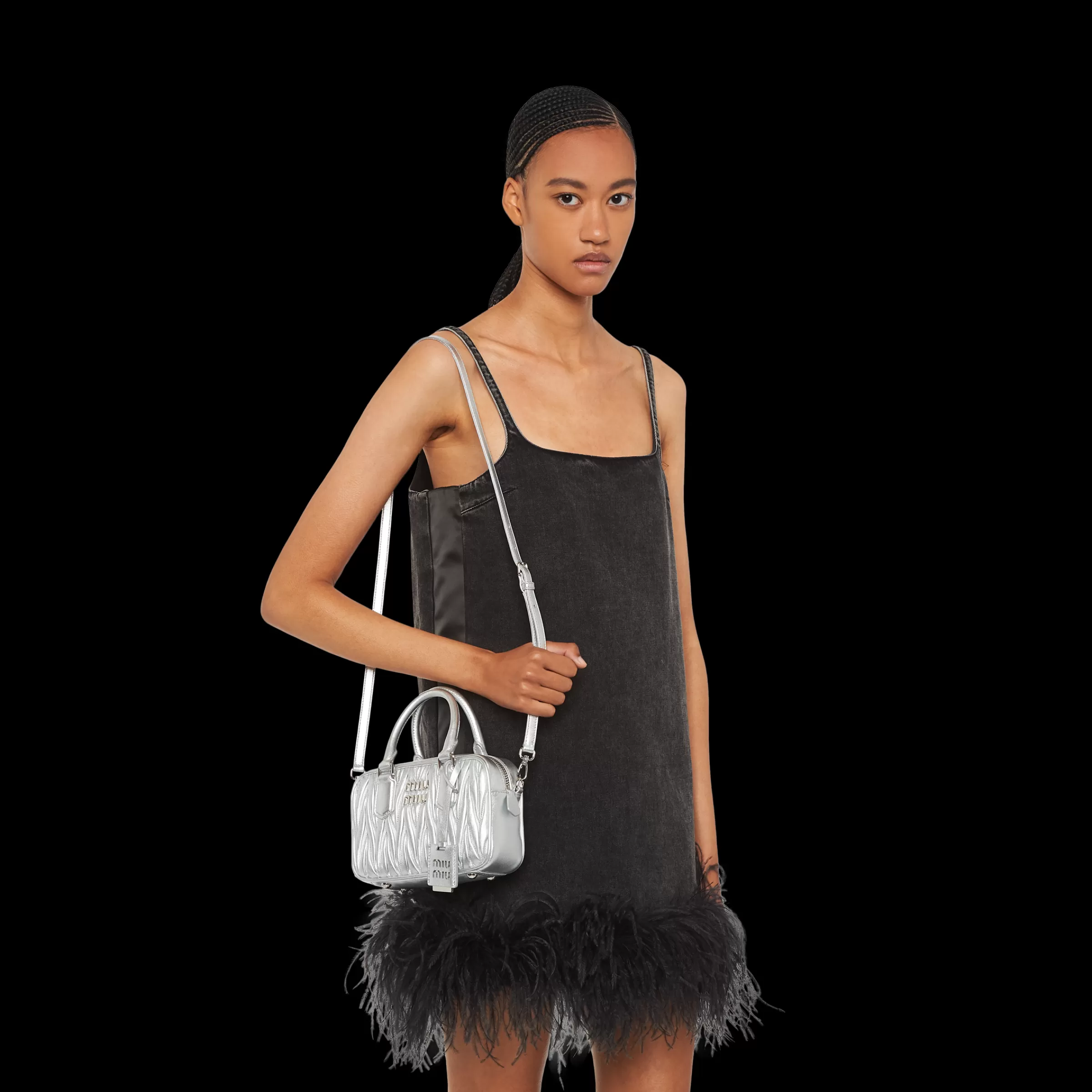 Miu Miu Arcadie Matelassé Nappa Leather Bag |
