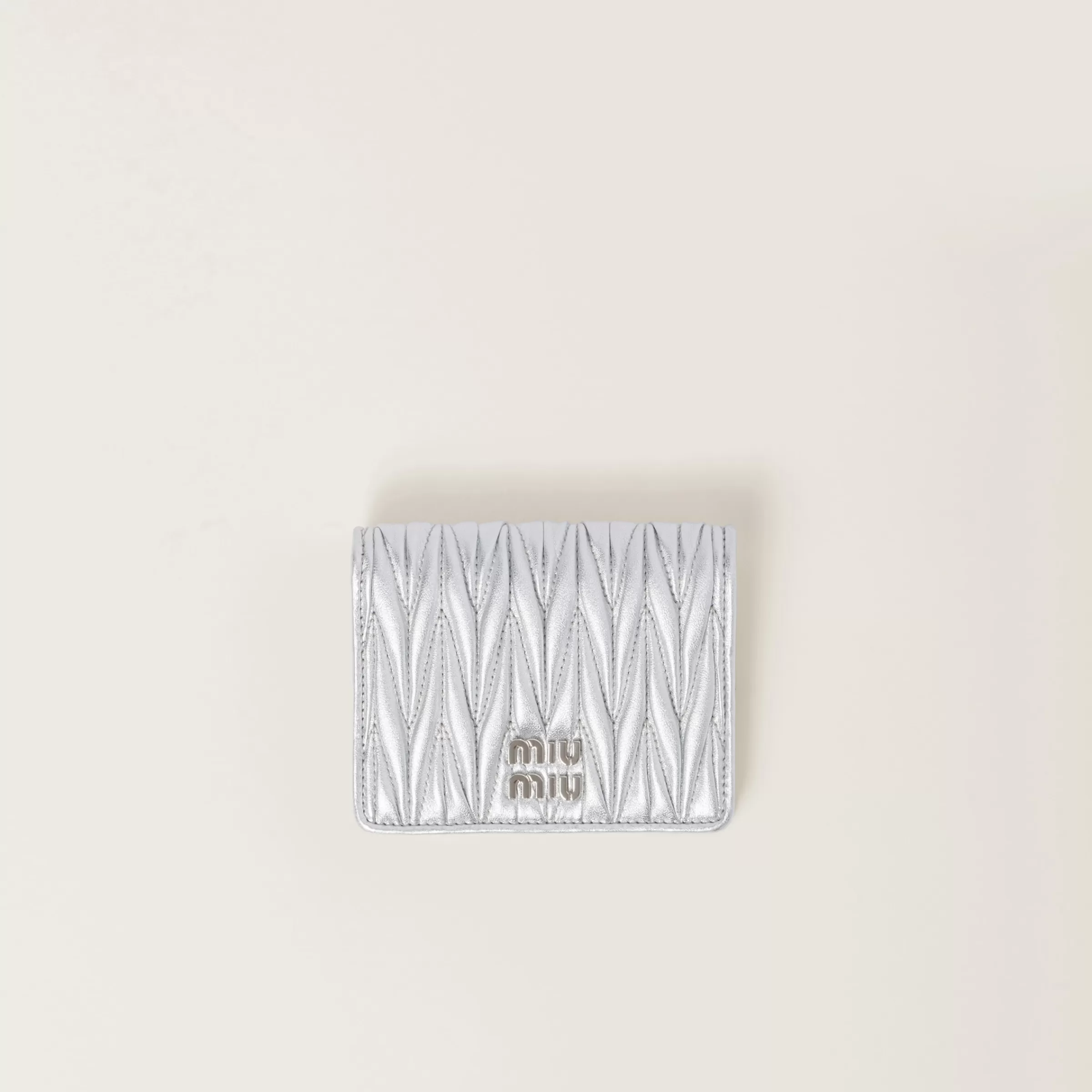 Miu Miu Small Matelassé Nappa Leather Wallet |