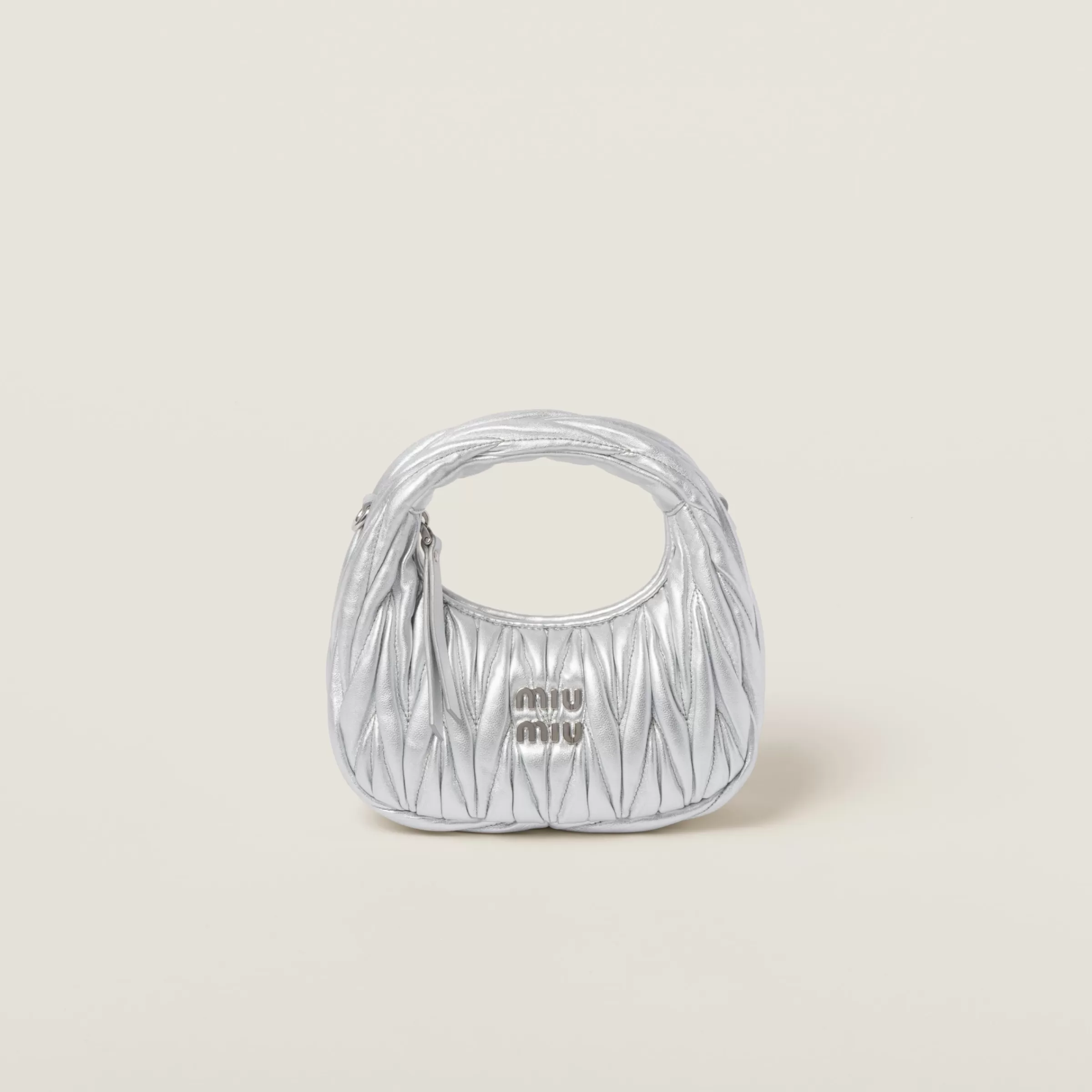 Miu Miu Wander Matelassé Nappa Leather Hobo Mini-bag |