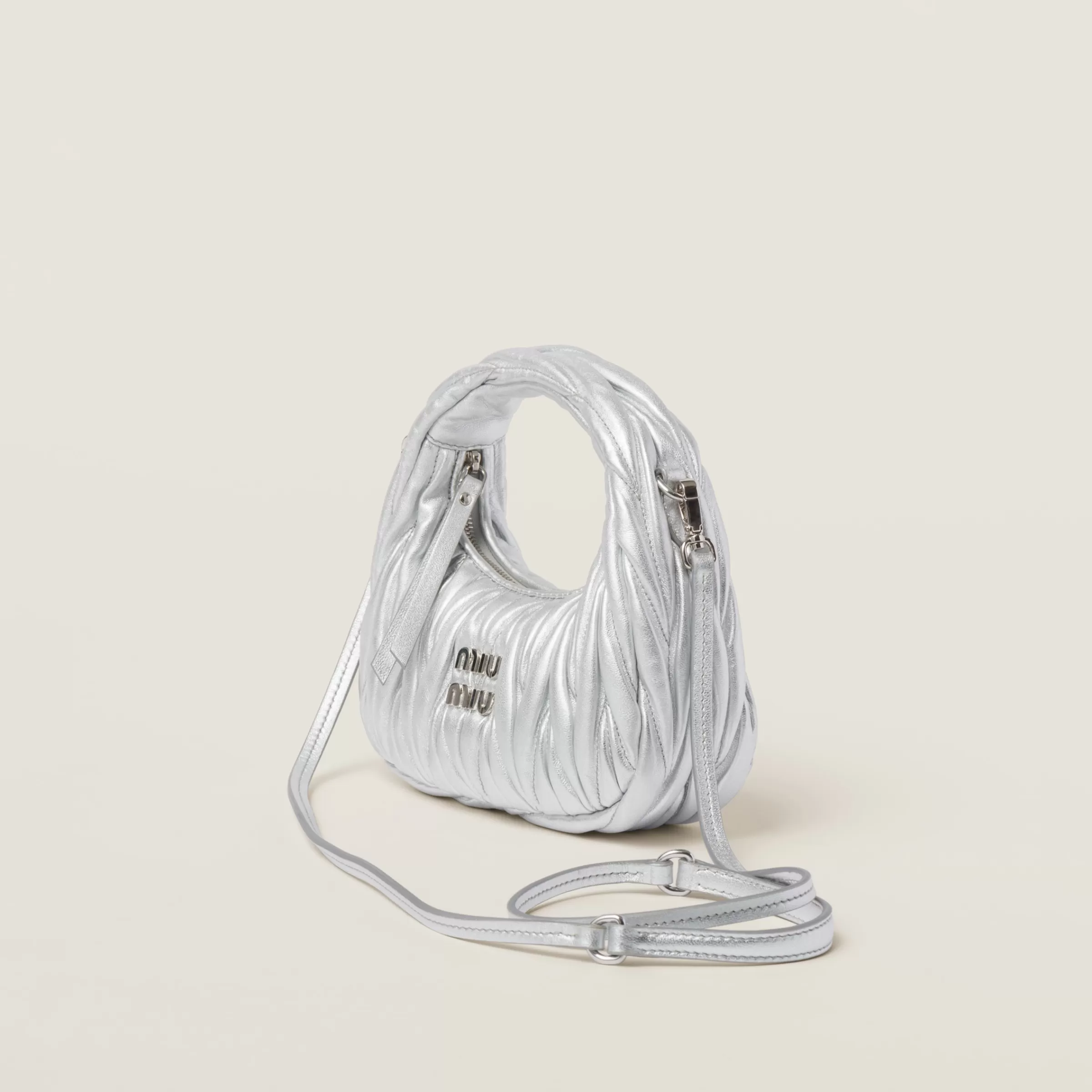Miu Miu Wander Matelassé Nappa Leather Hobo Mini-bag |