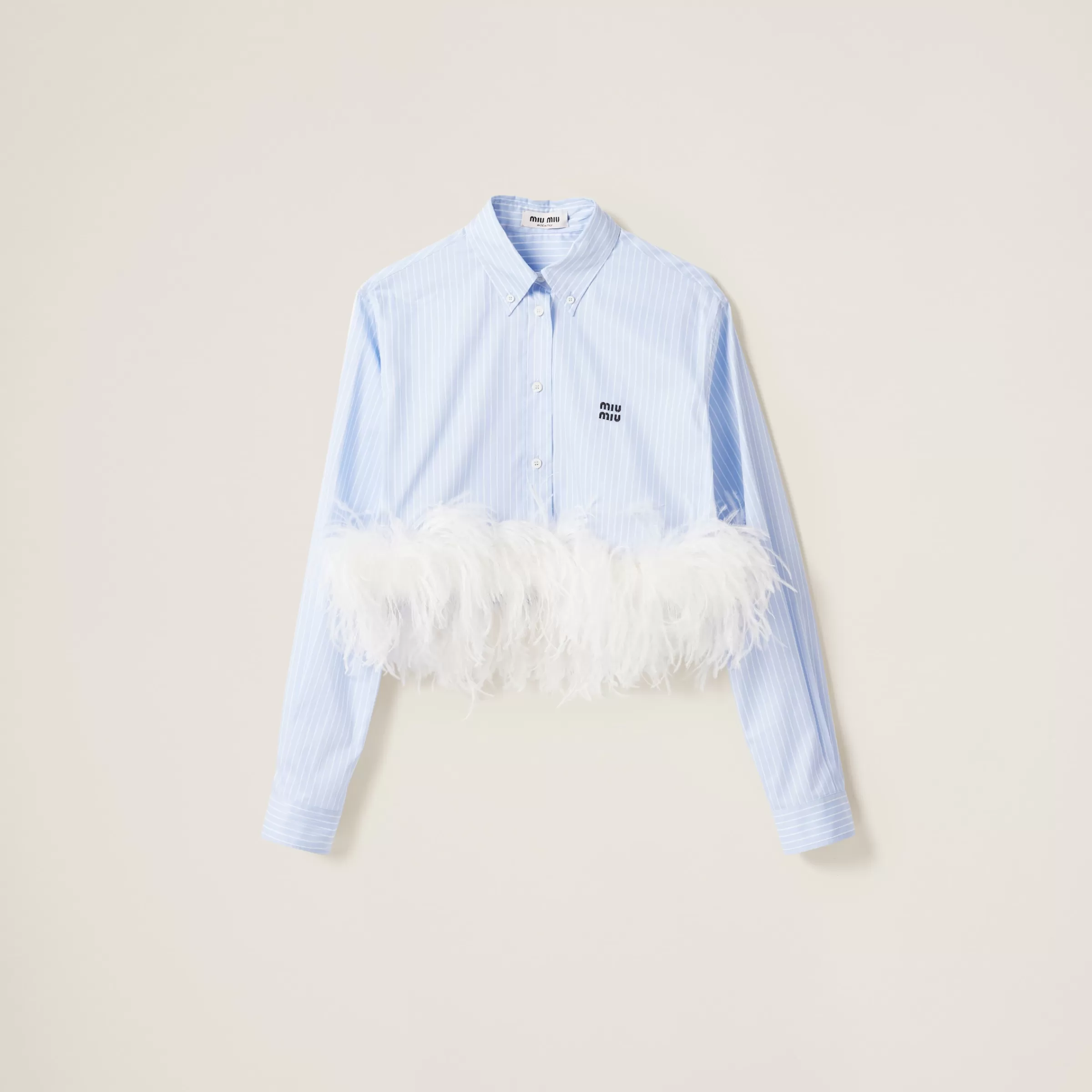 Miu Miu Striped Cotton Pajama Shirt |