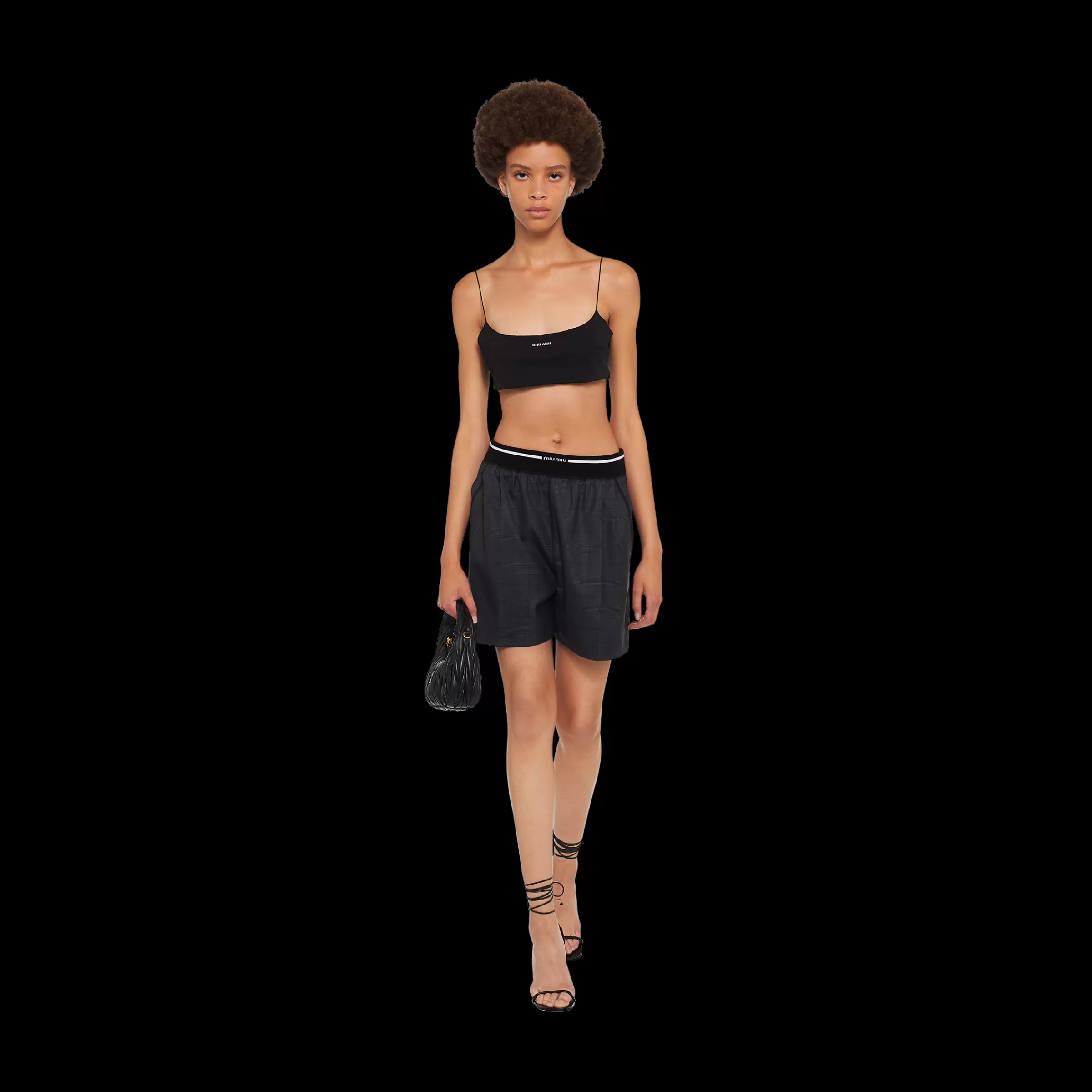 Miu Miu Glen Plaid Bermuda Shorts |