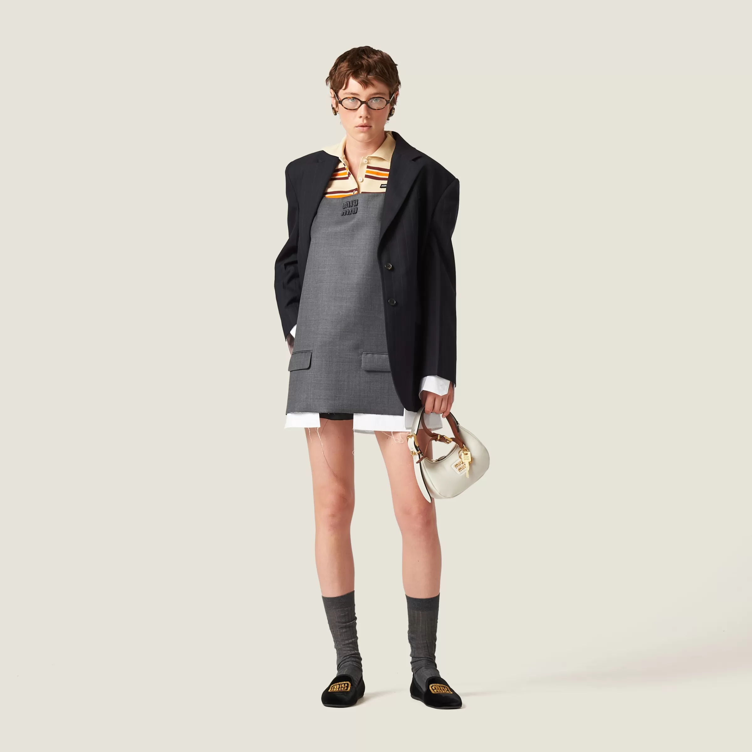 Miu Miu Grisaille Mini-dress |