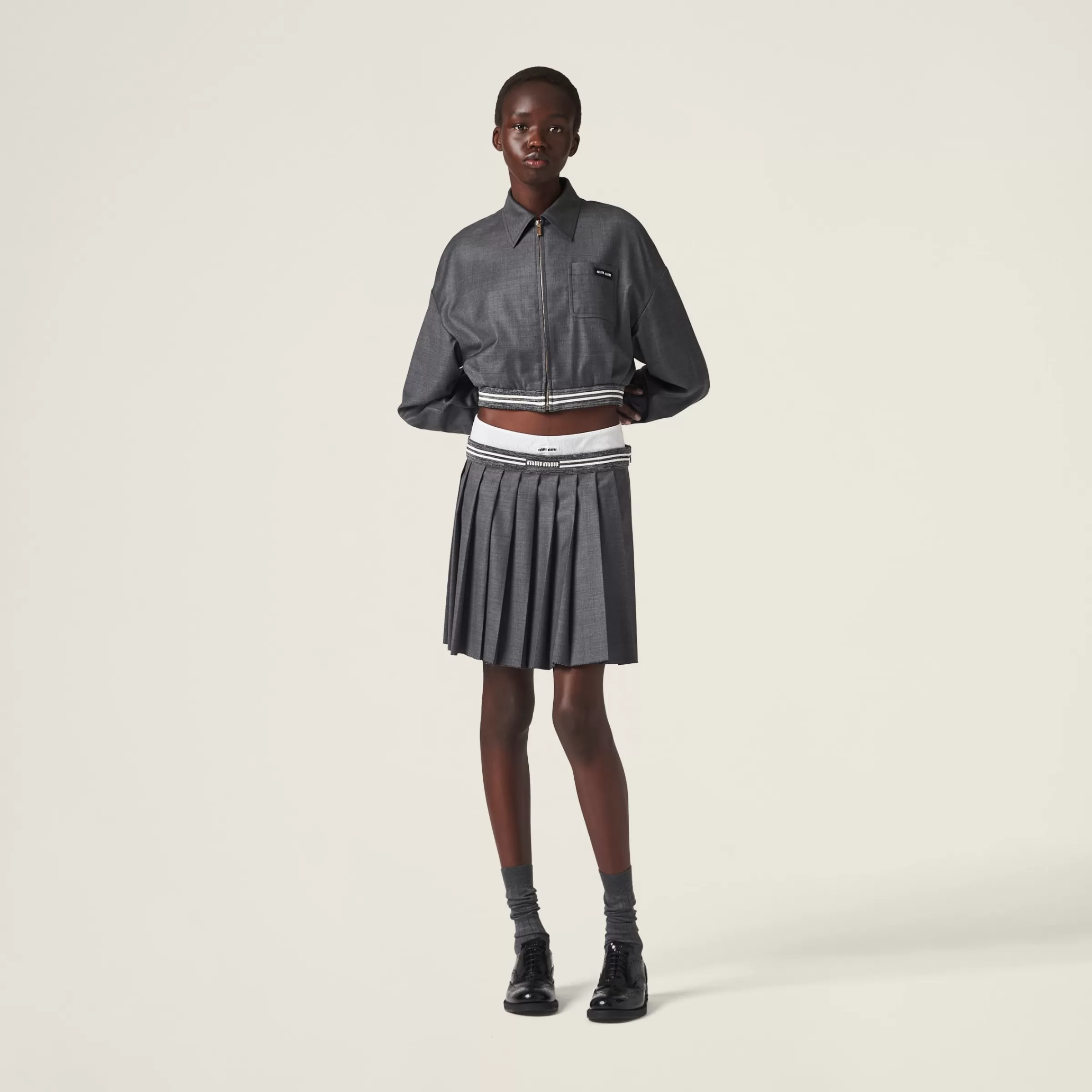 Miu Miu Grisaille Miniskirt |