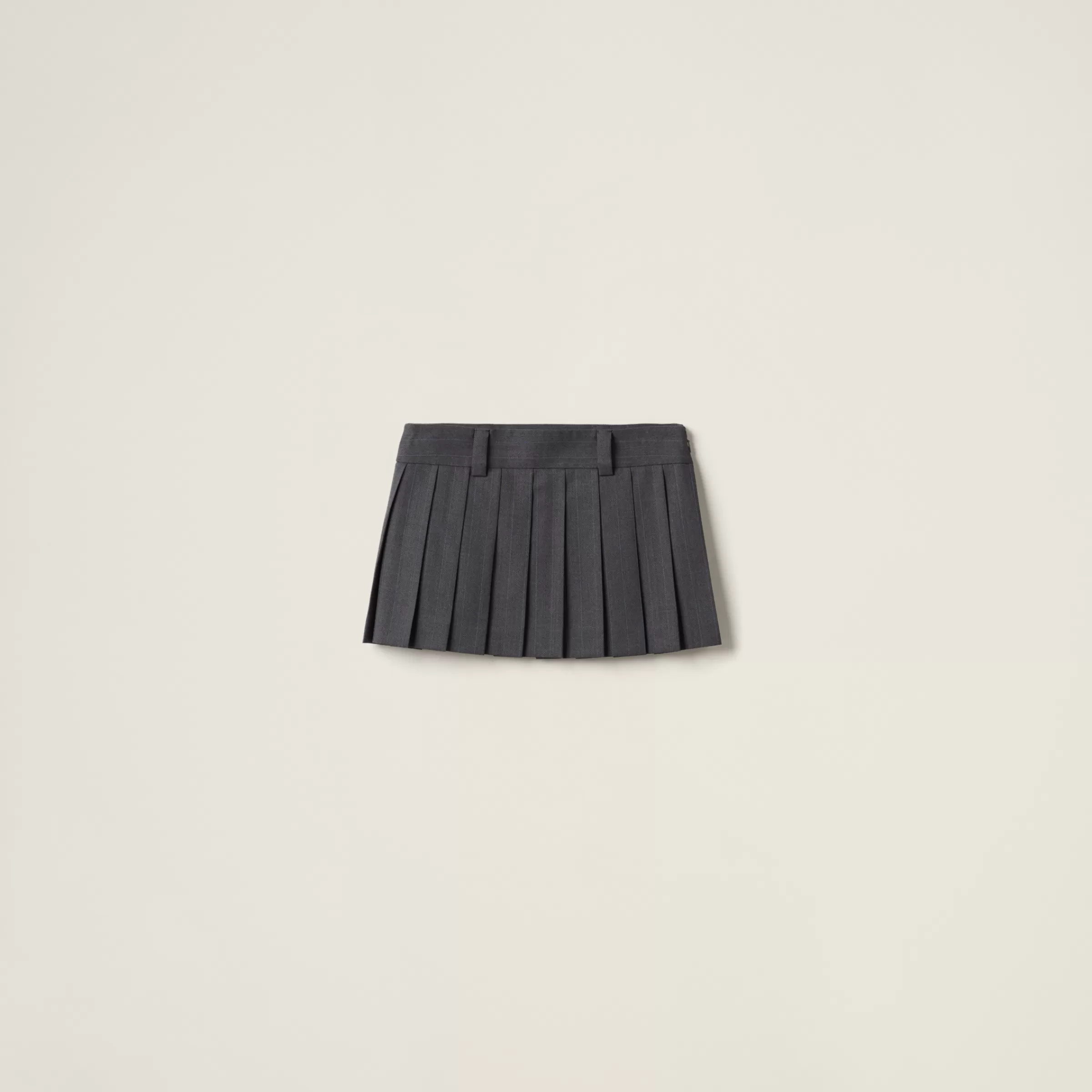 Miu Miu Pleated Pinstripe Skirt |