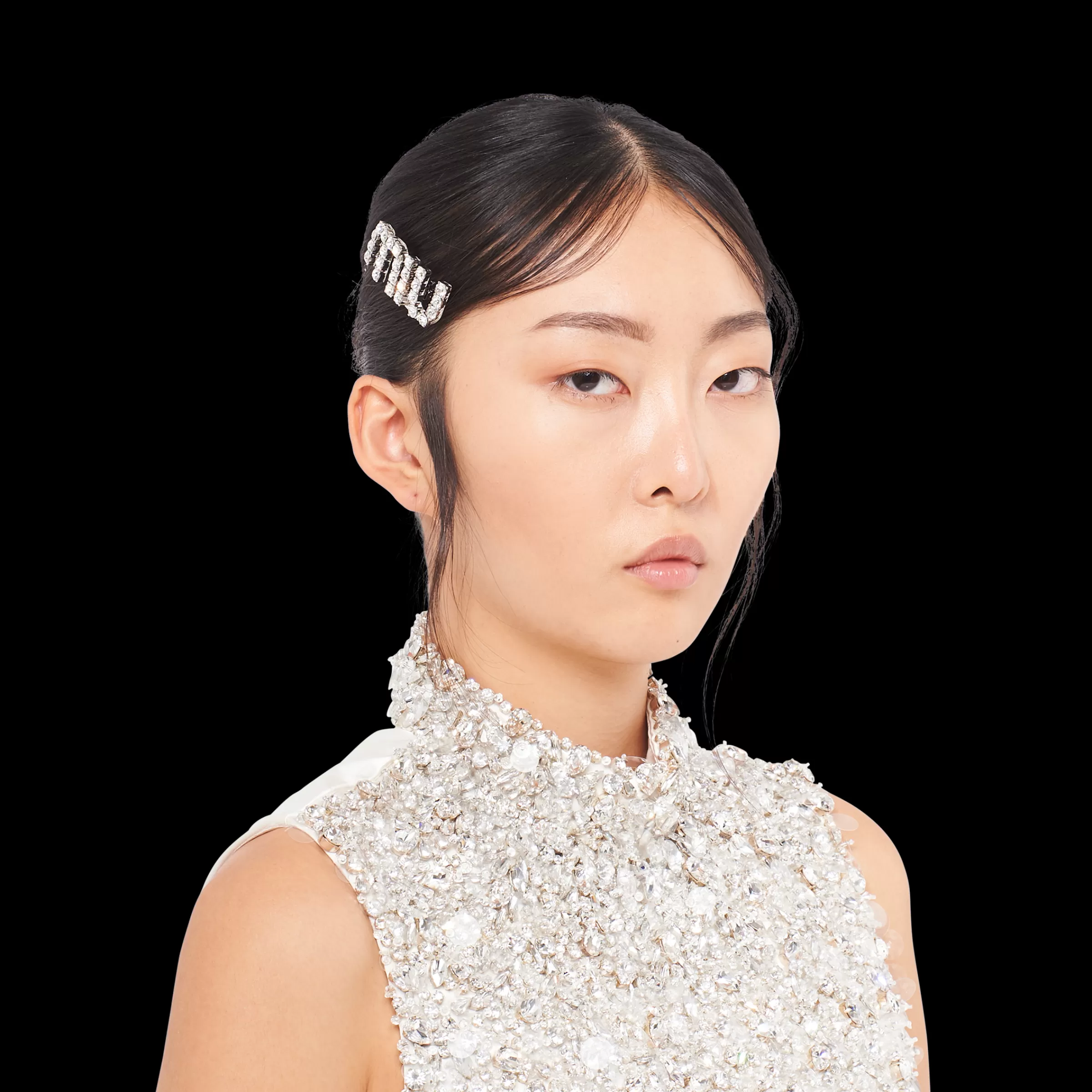 Miu Miu Hair Clip With Crystals |