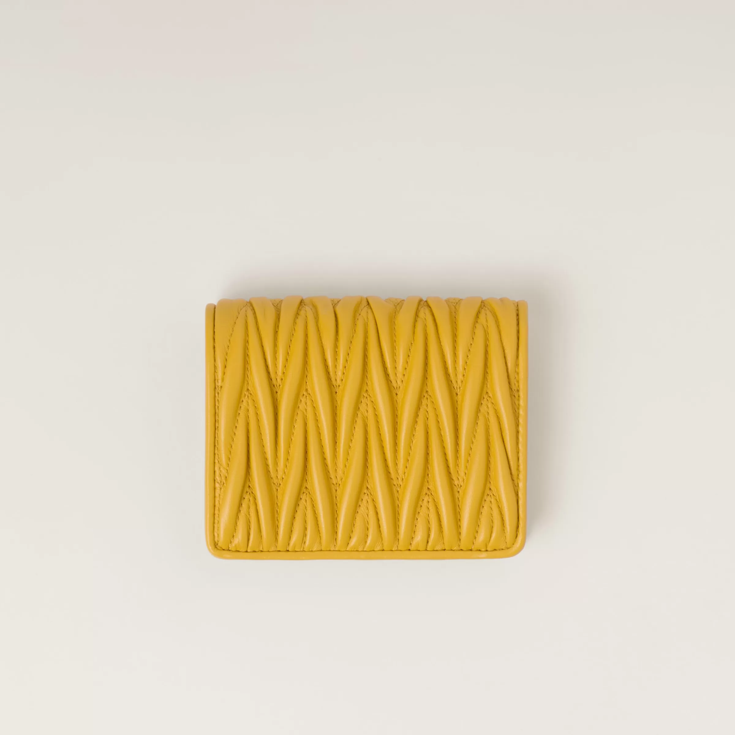 Miu Miu Small Matelassé Nappa Leather Wallet |