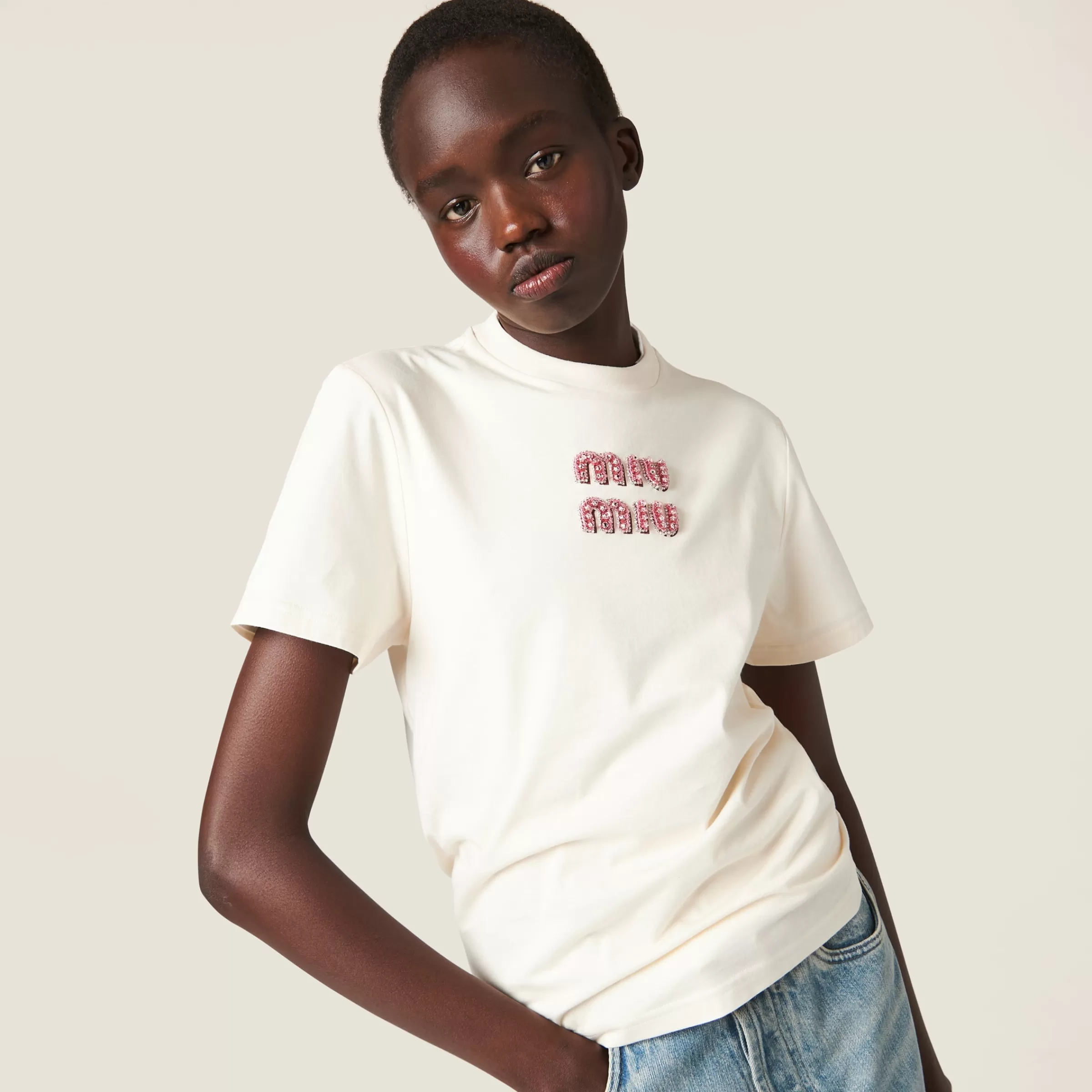 Miu Miu Jersey T-shirt |