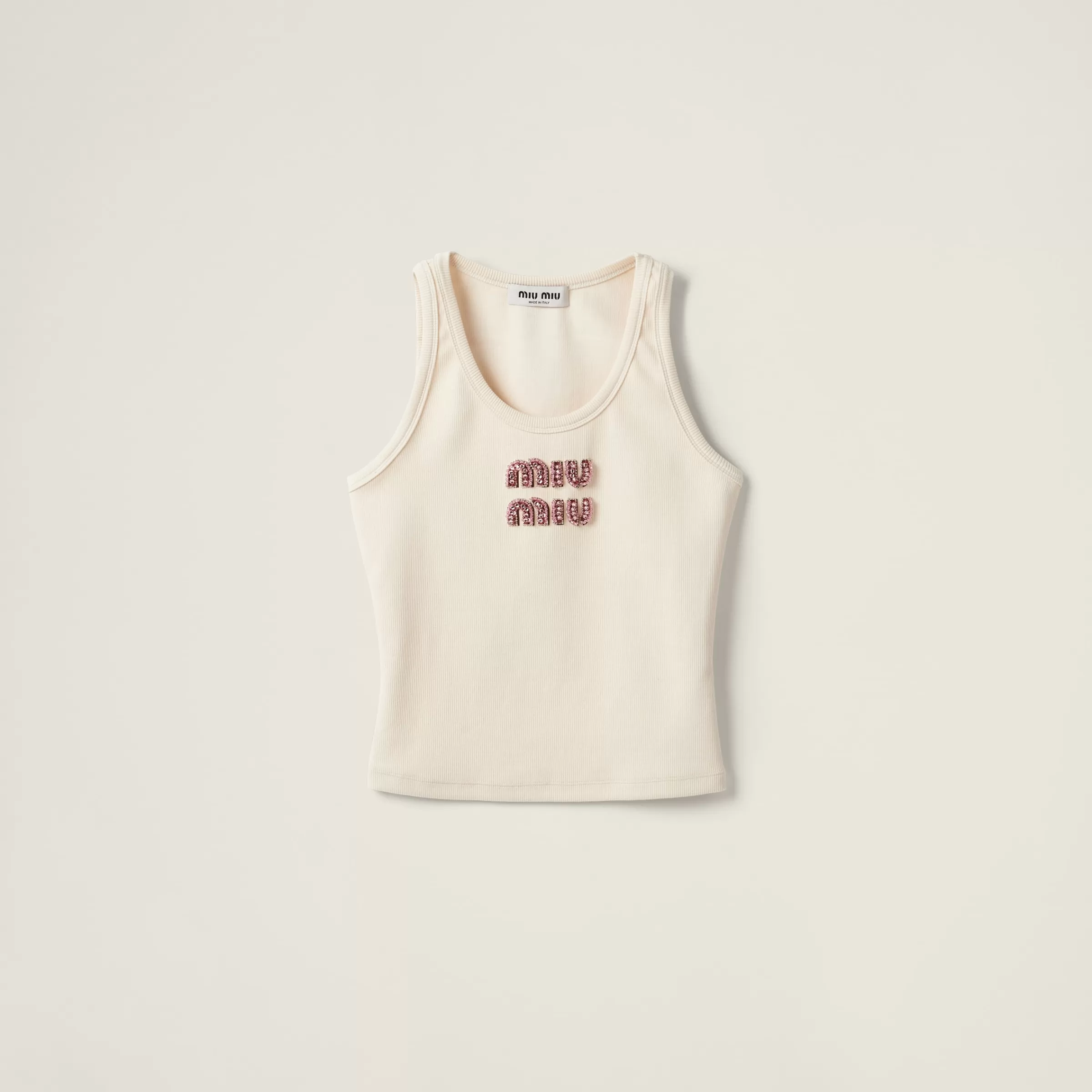 Miu Miu Ribbed Jersey Top |
