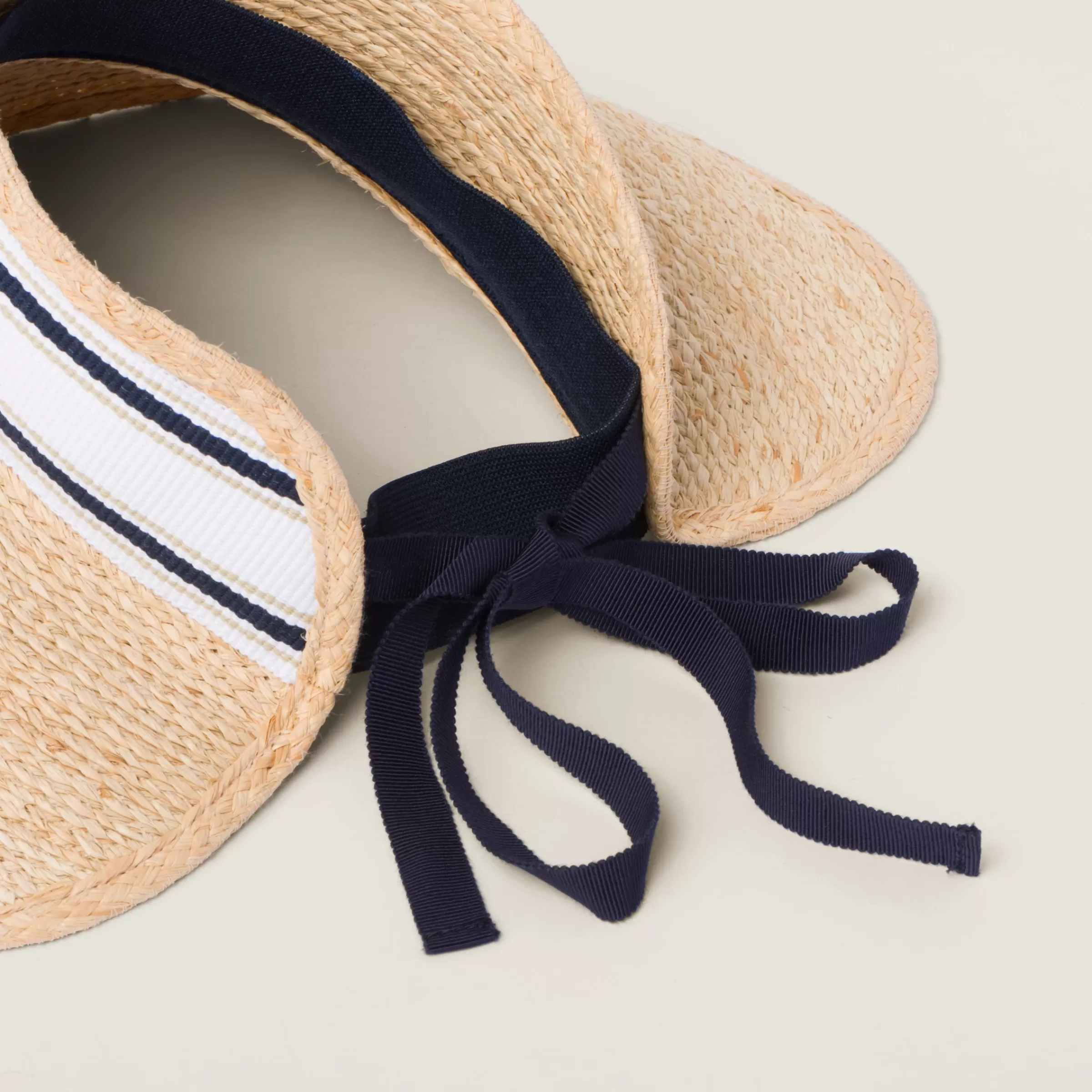 Miu Miu Raffia-effect Fabric Visor |