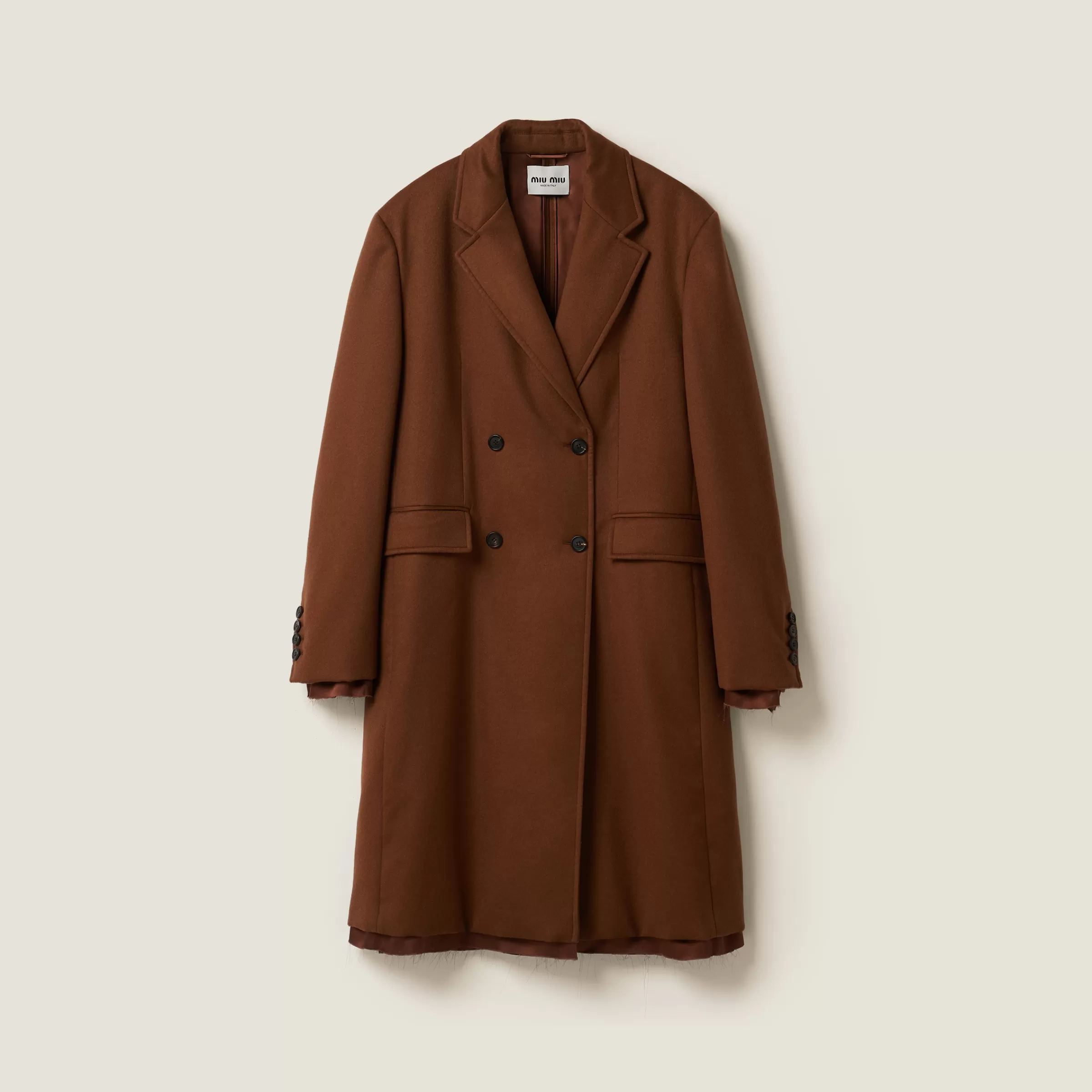 Miu Miu Double-breasted Velour Coat |