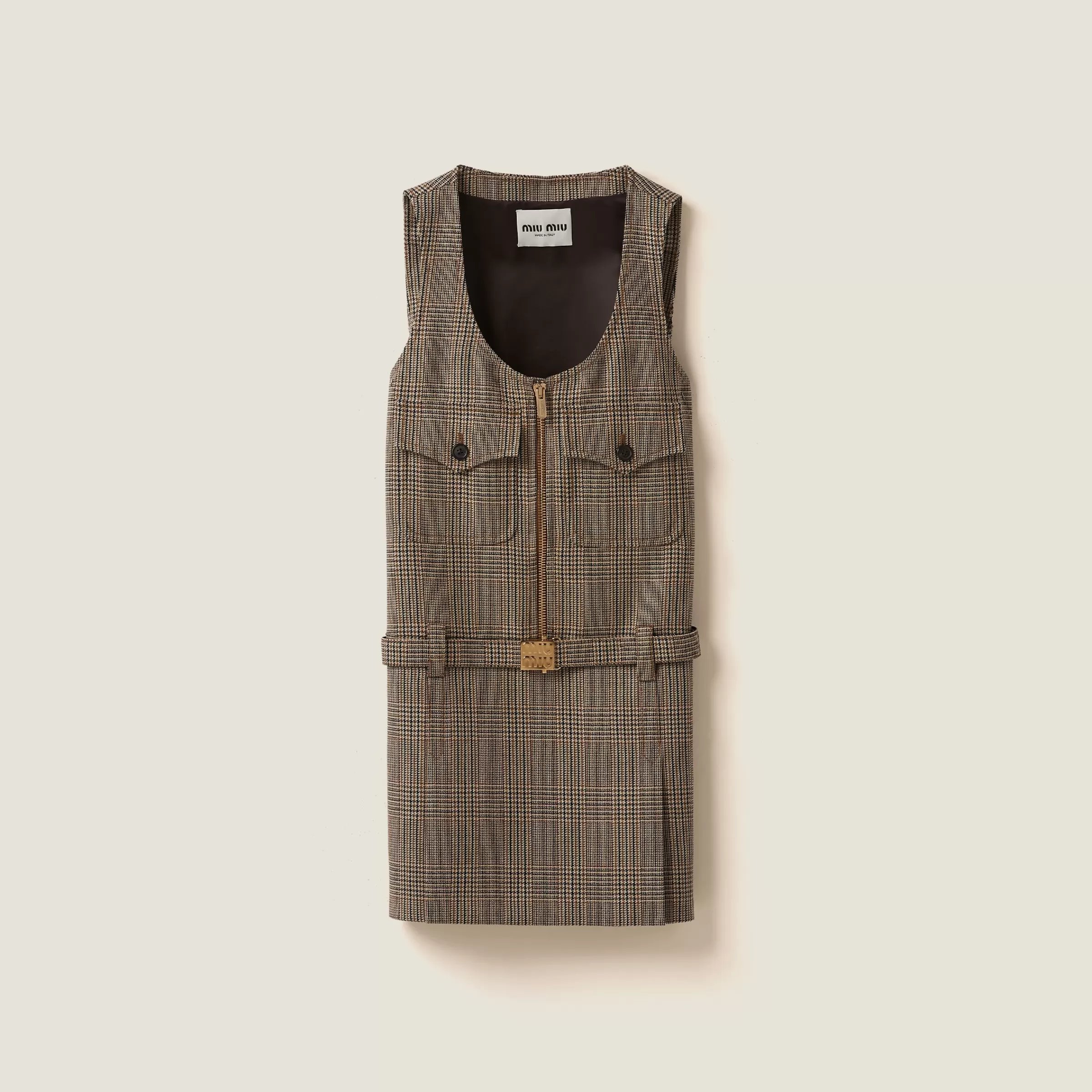Miu Miu Prince Of Wales Check Dress |