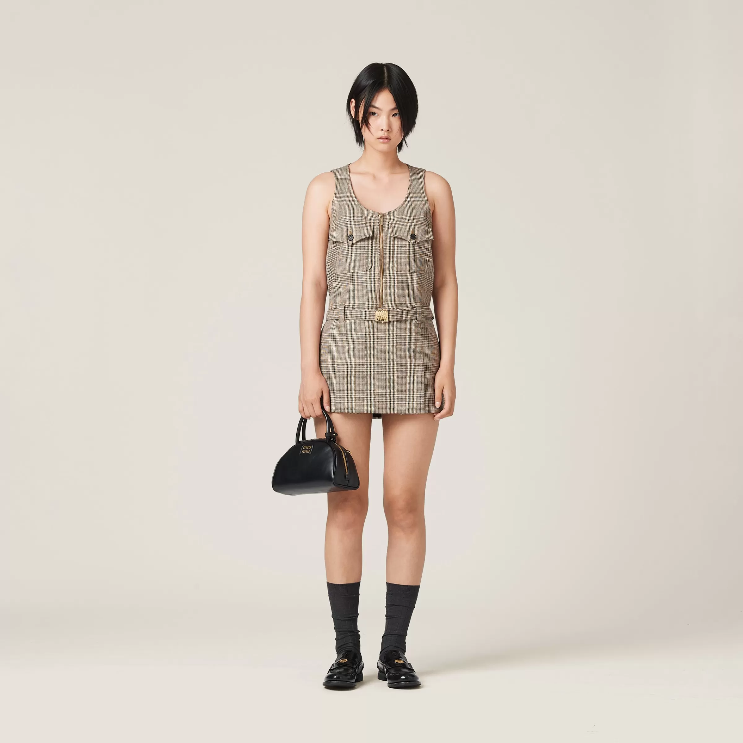 Miu Miu Prince Of Wales Check Dress |