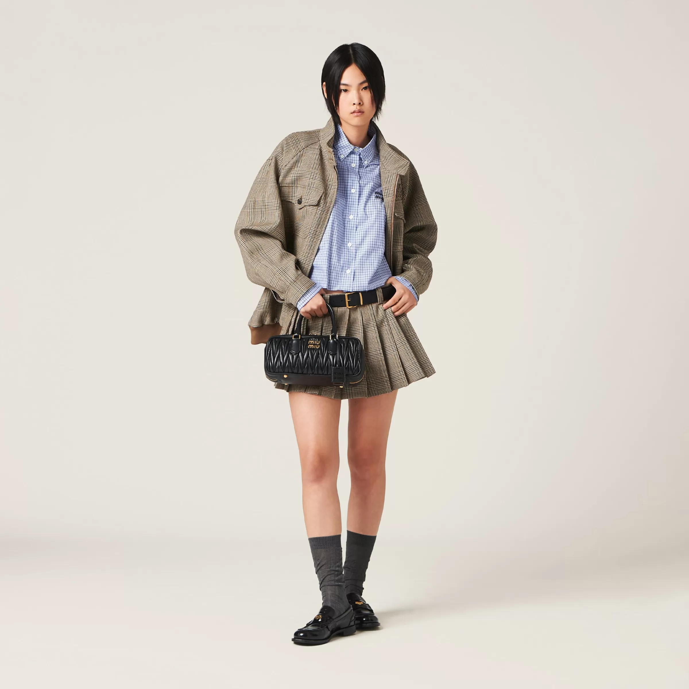 Miu Miu Prince Of Wales Check Skirt |