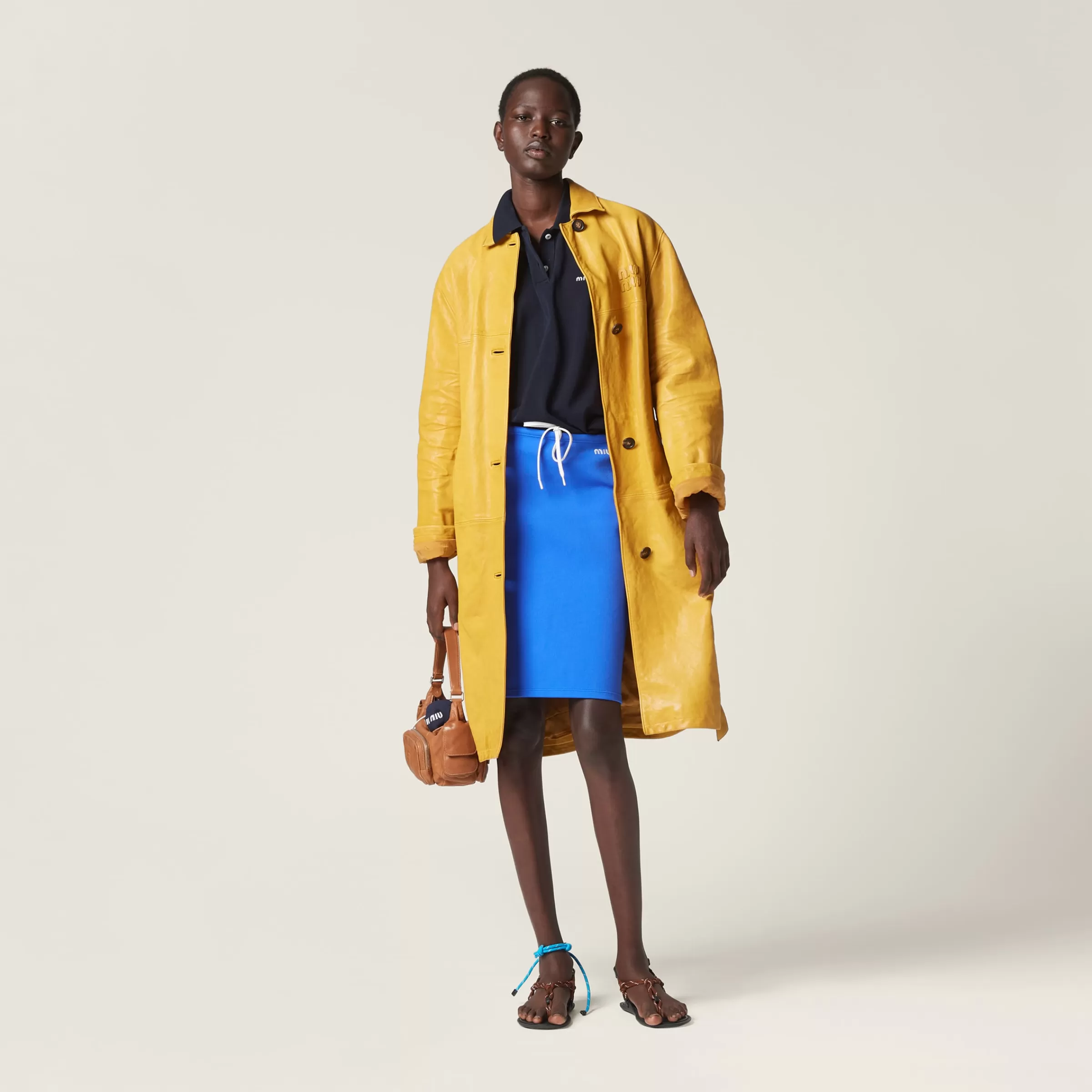 Miu Miu Nappa Leather Coat |