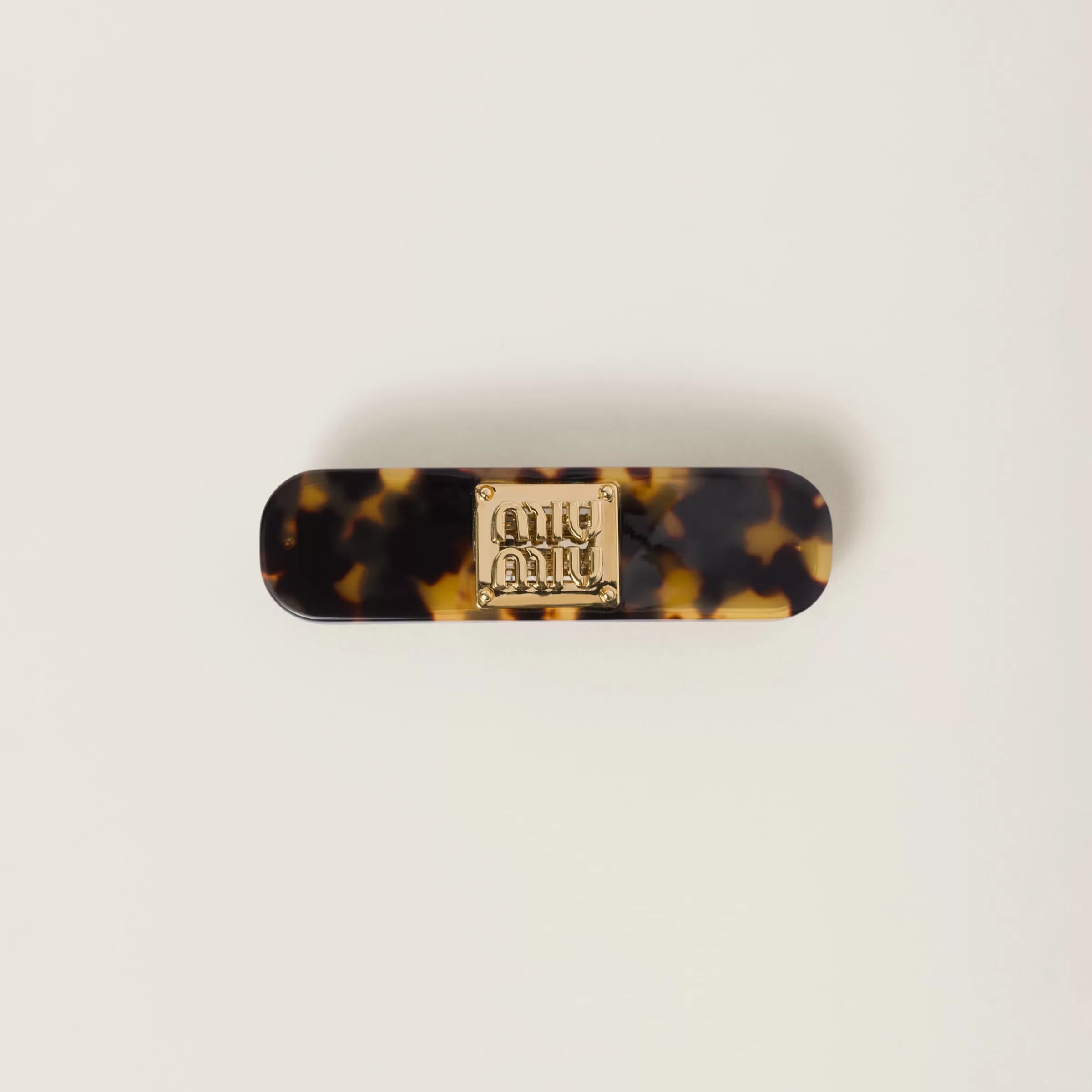 Miu Miu Plexiglas And Metal Hair Clip |
