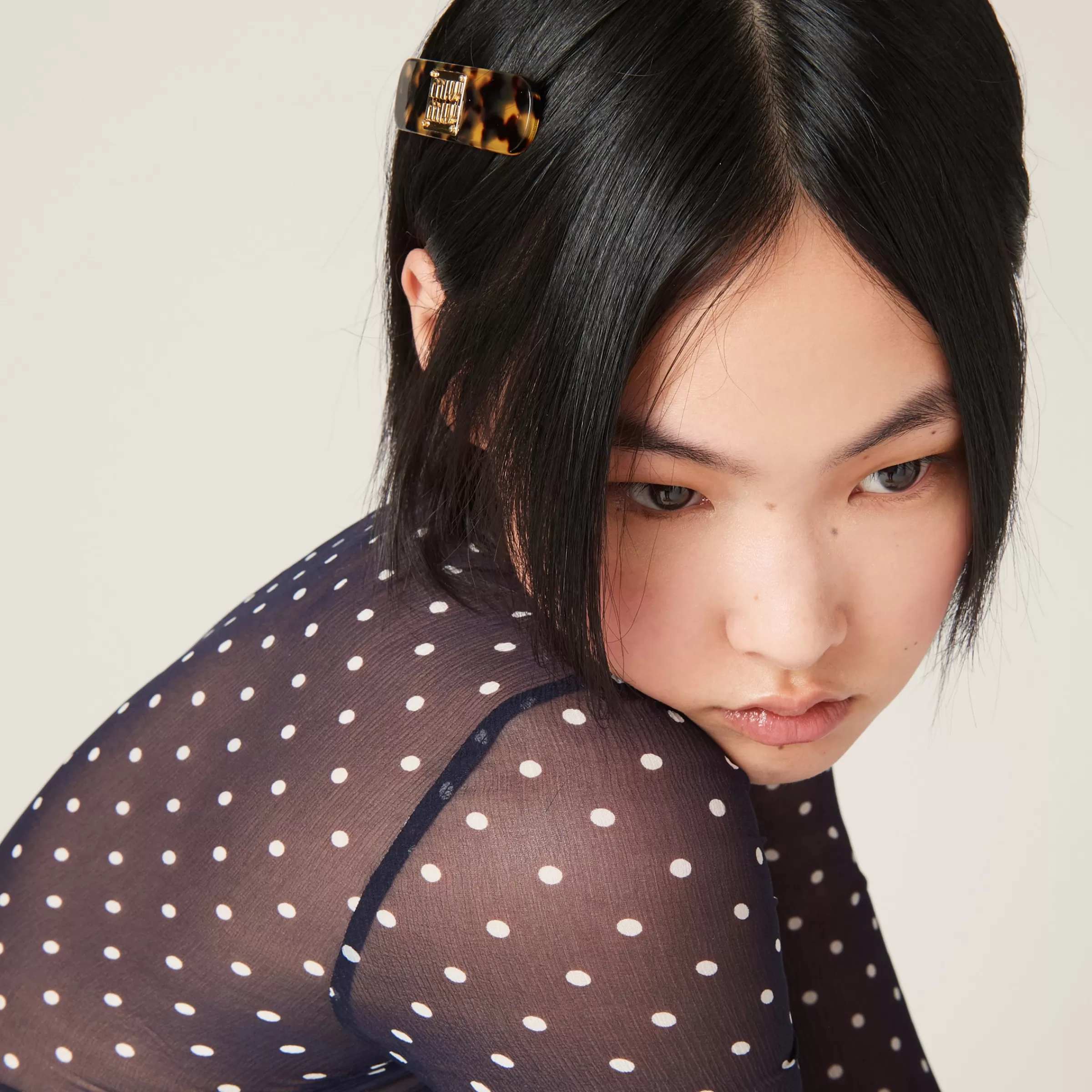 Miu Miu Plexiglas And Metal Hair Clip |