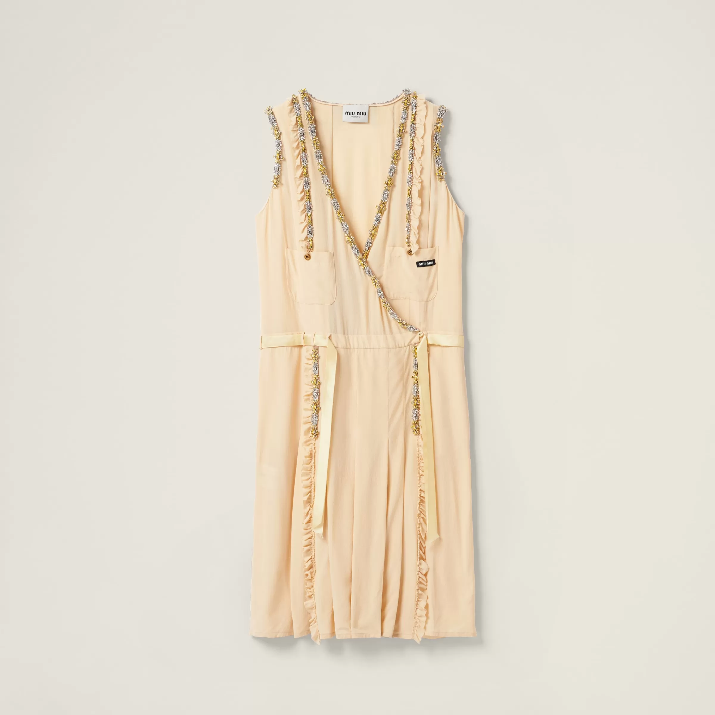 Miu Miu Embroidered Marocain Dress |