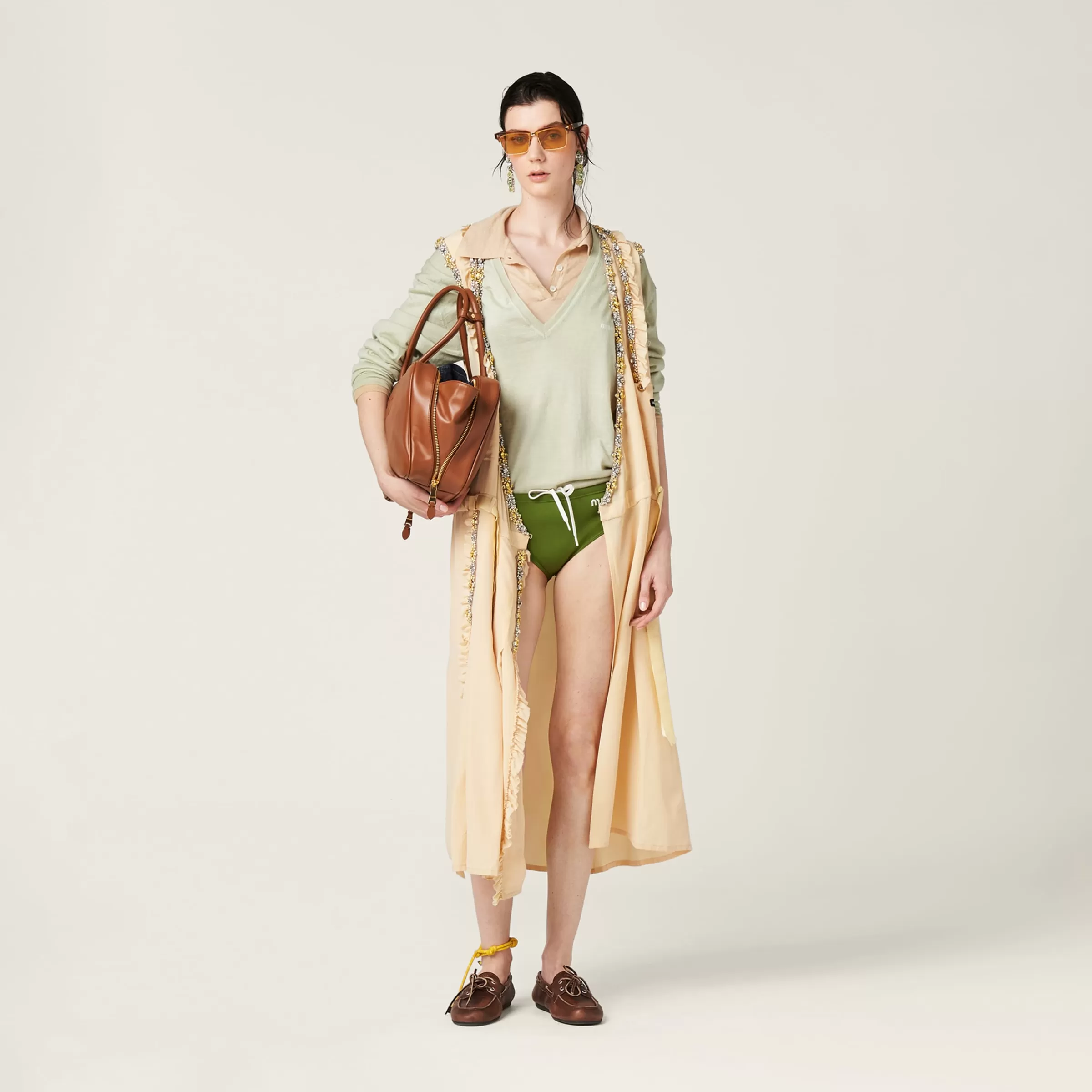 Miu Miu Embroidered Marocain Dress |
