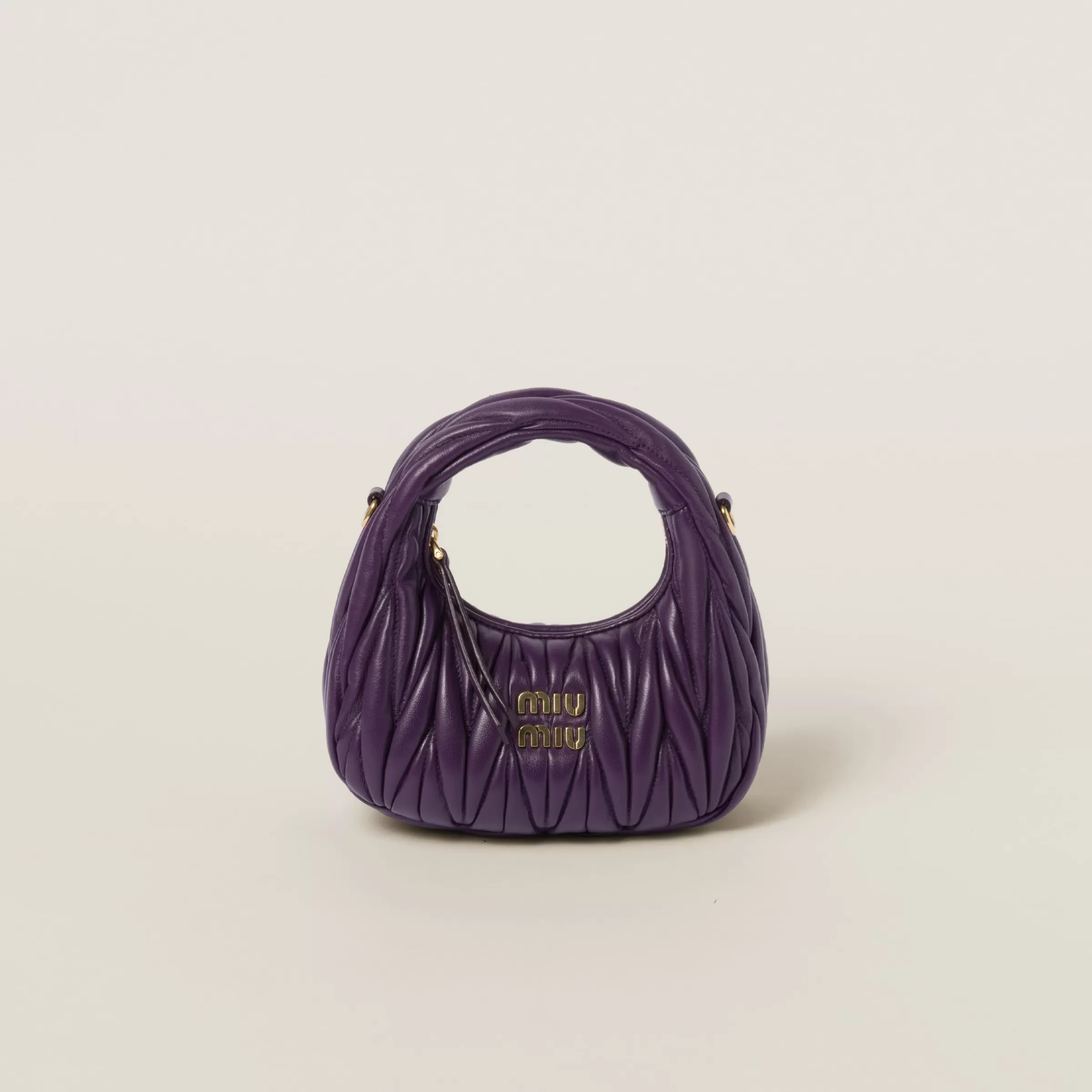 Miu Miu Wander Matelassé Nappa Leather Hobo Mini-bag |