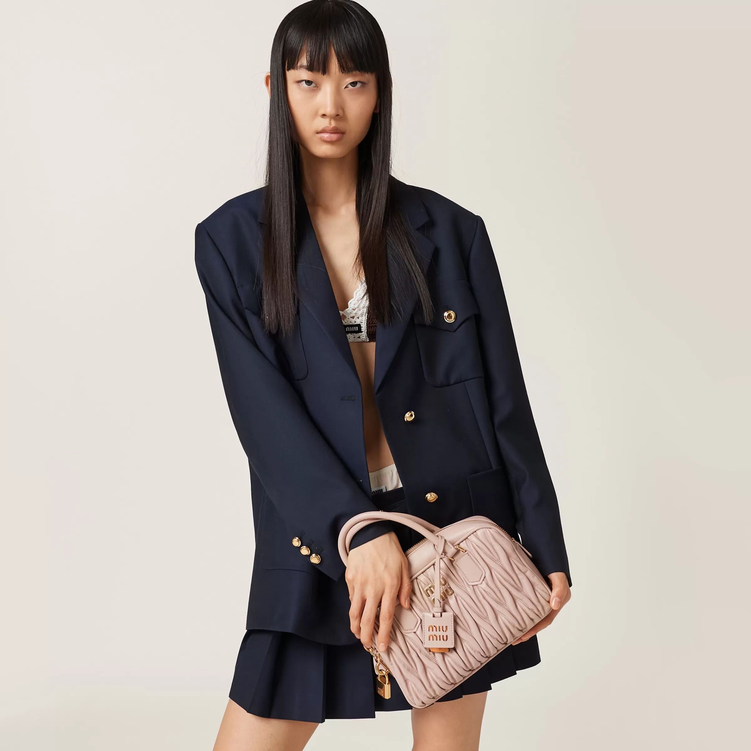 Miu Miu Arcadie Matelassé Nappa Leather Bag |