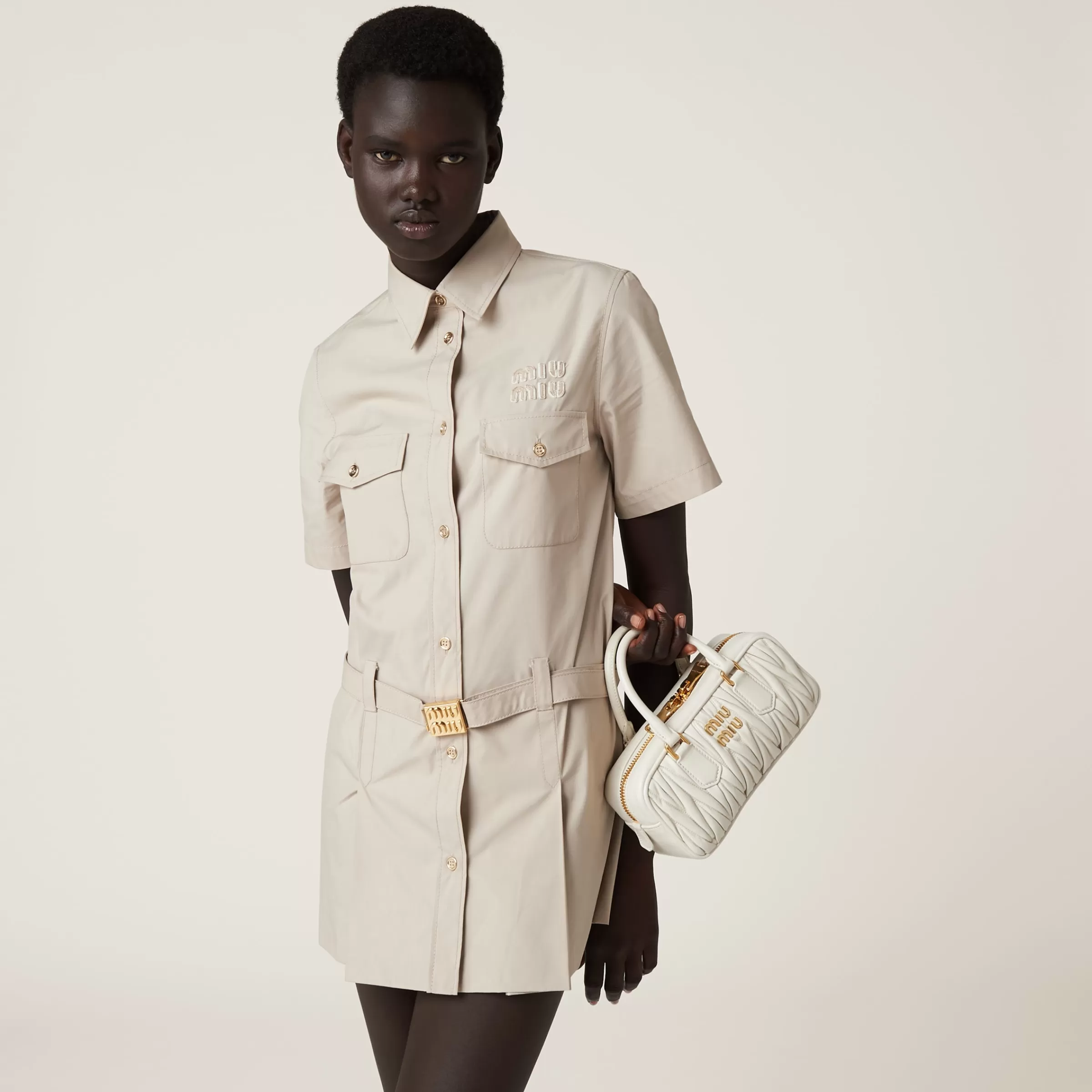 Miu Miu Arcadie Matelassé Nappa Leather Bag |