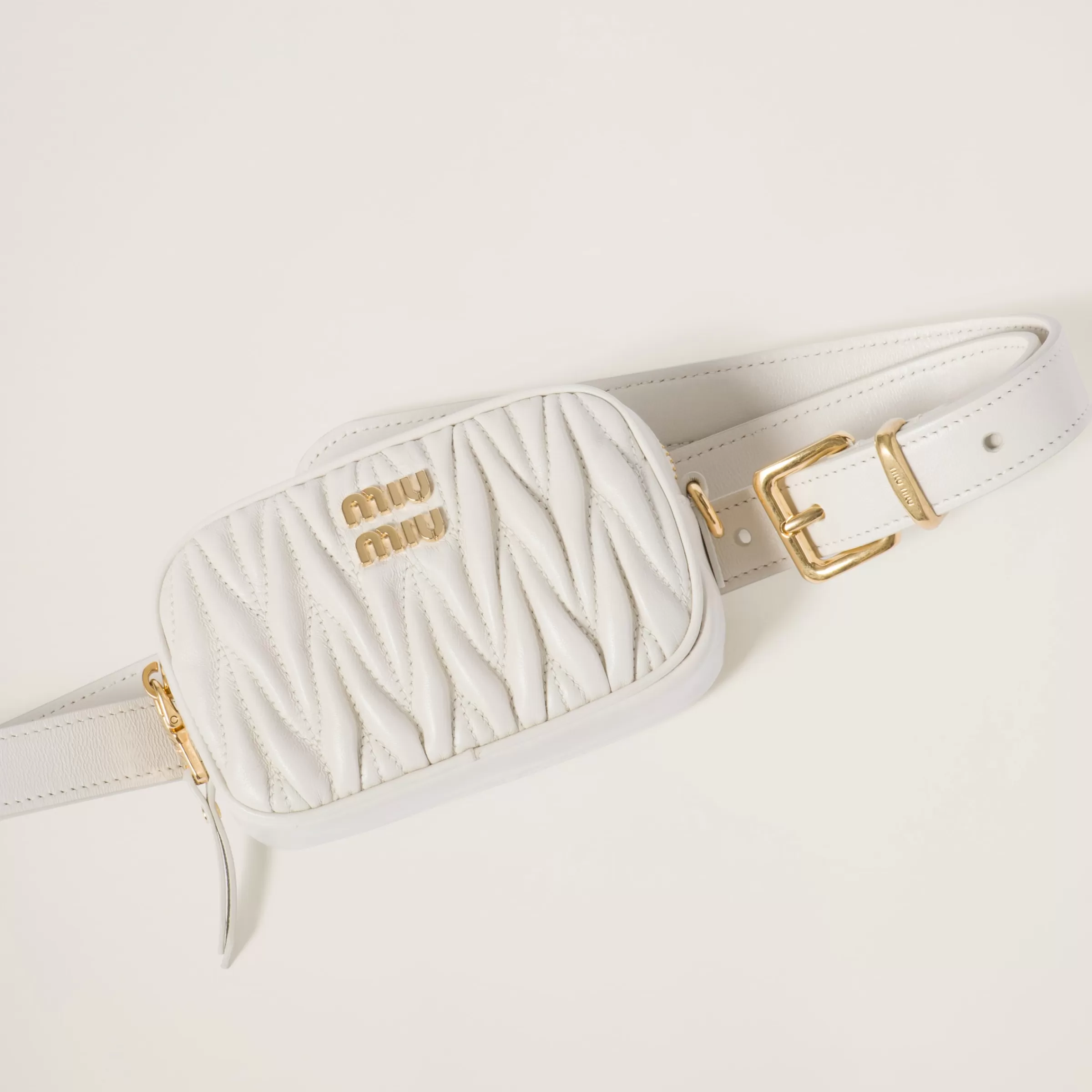 Miu Miu Belt With Matelassé Pouch |