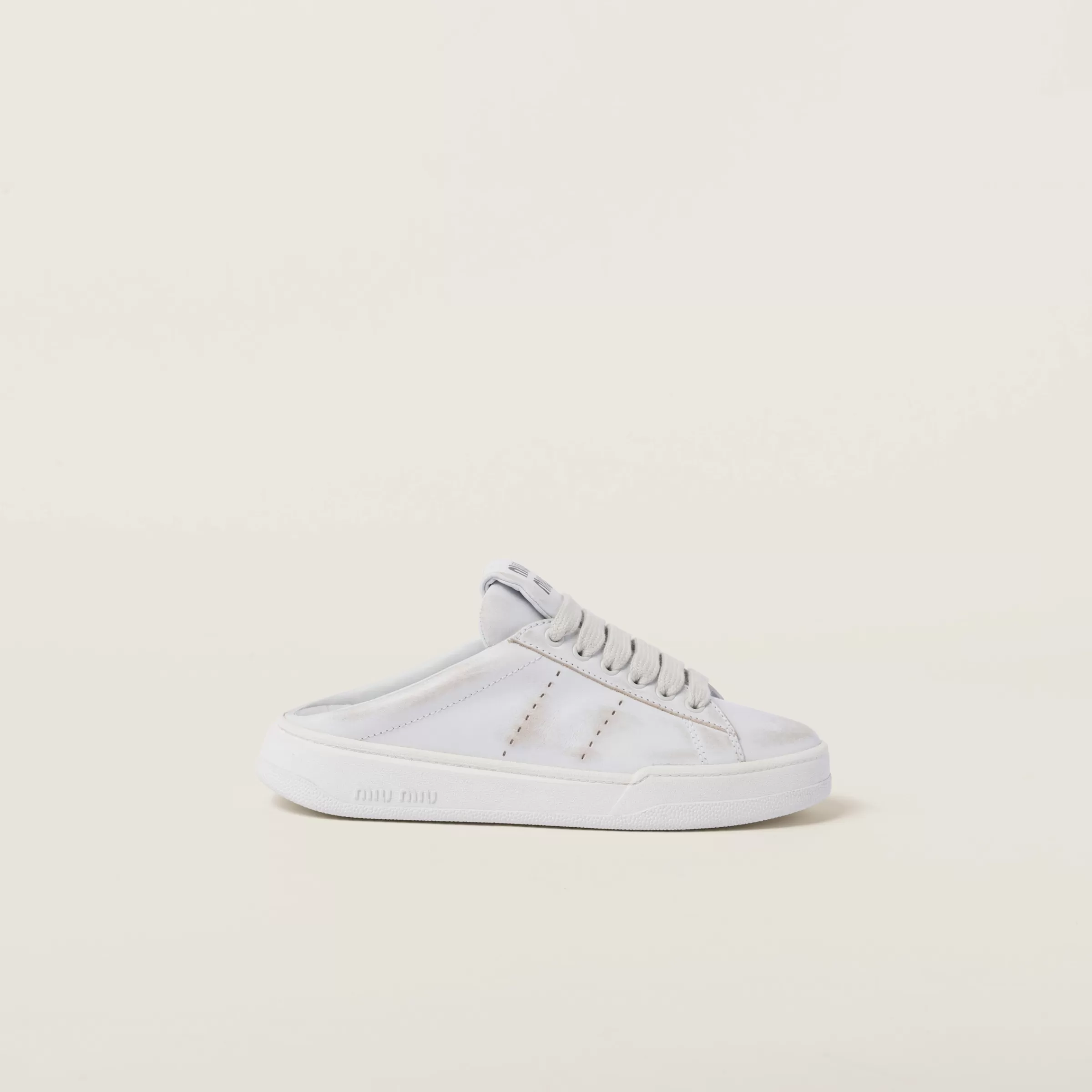 Miu Miu Bleached Leather Sneakers |