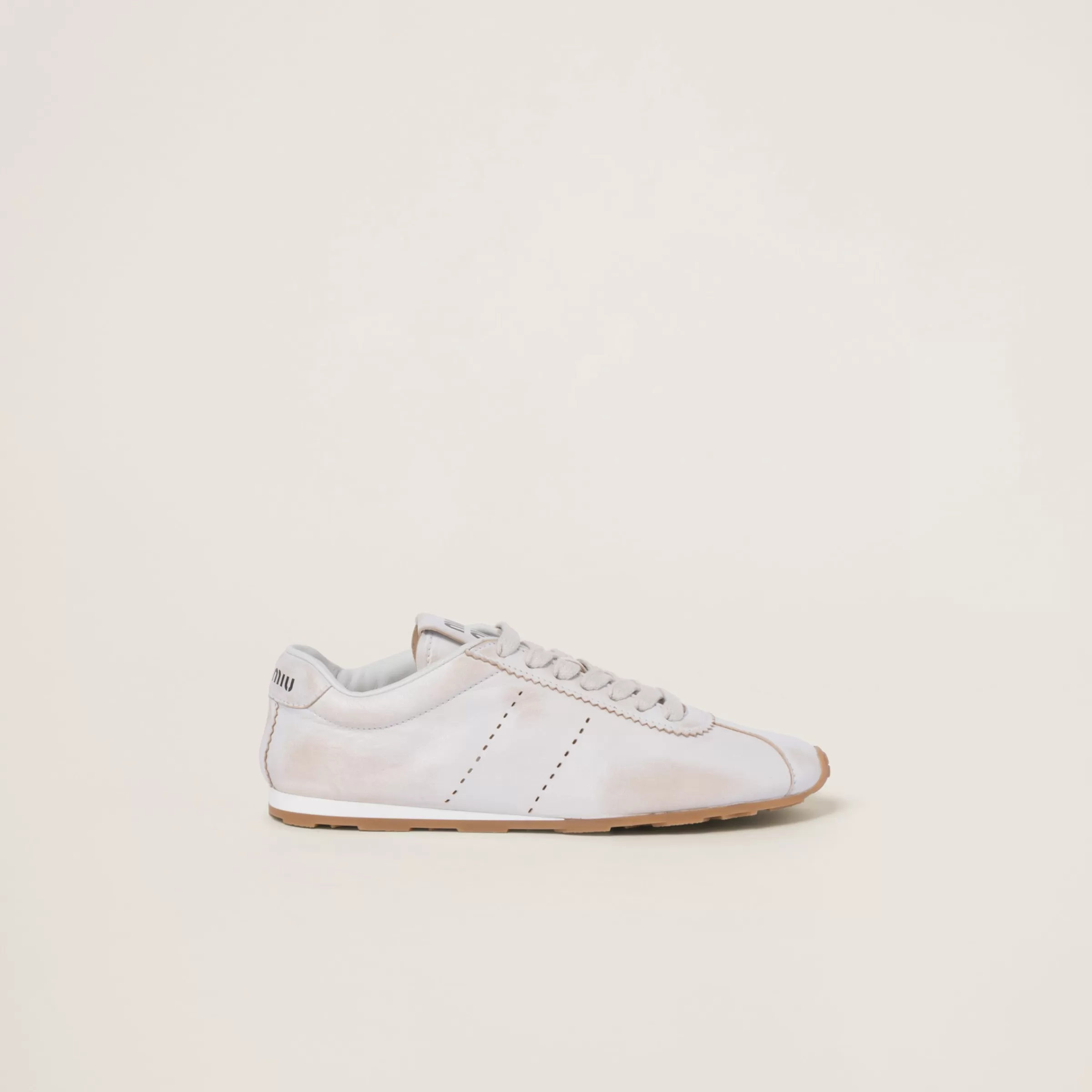 Miu Miu Bleached Nappa Leather Sneakers |