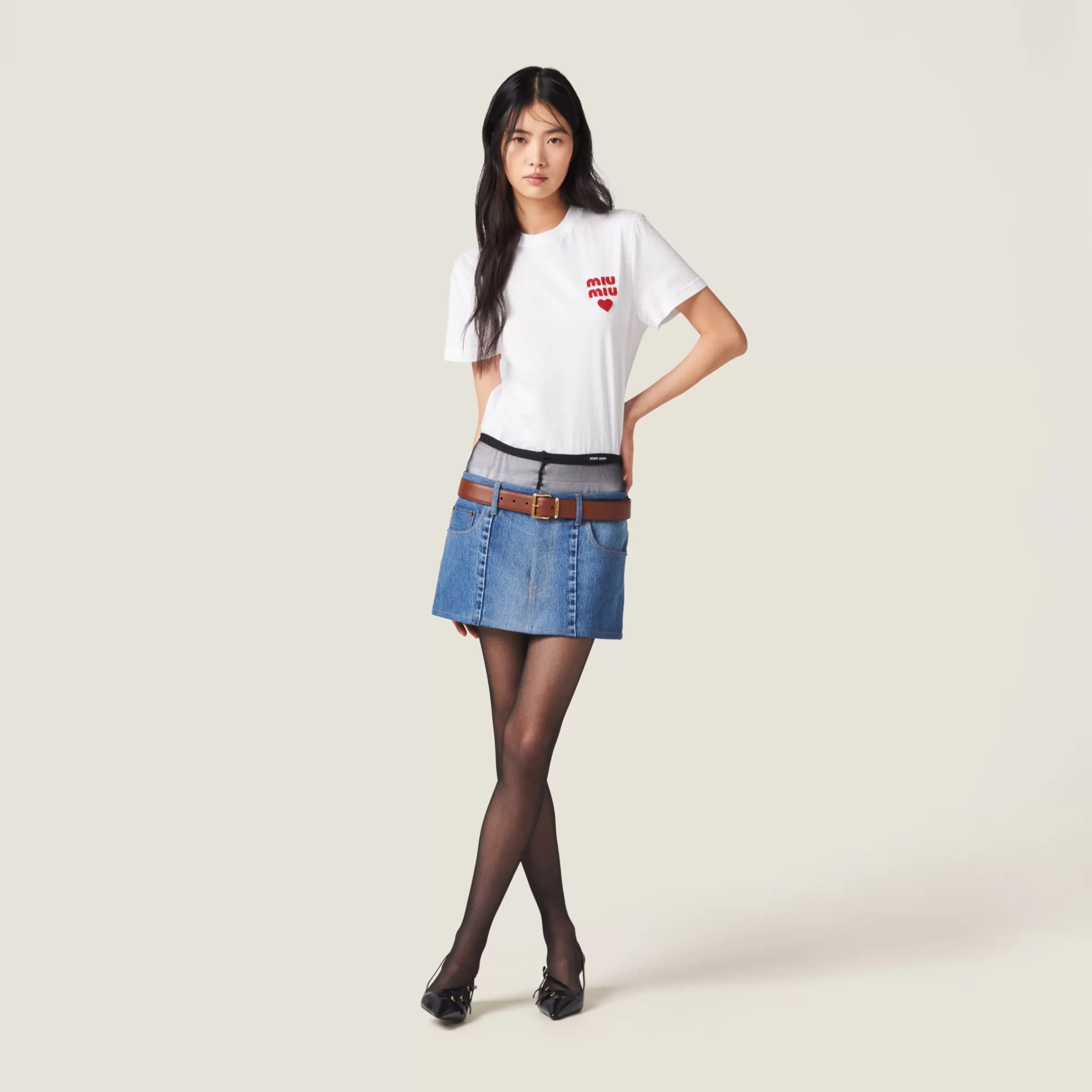 Miu Miu Cotton Jersey T-shirt |